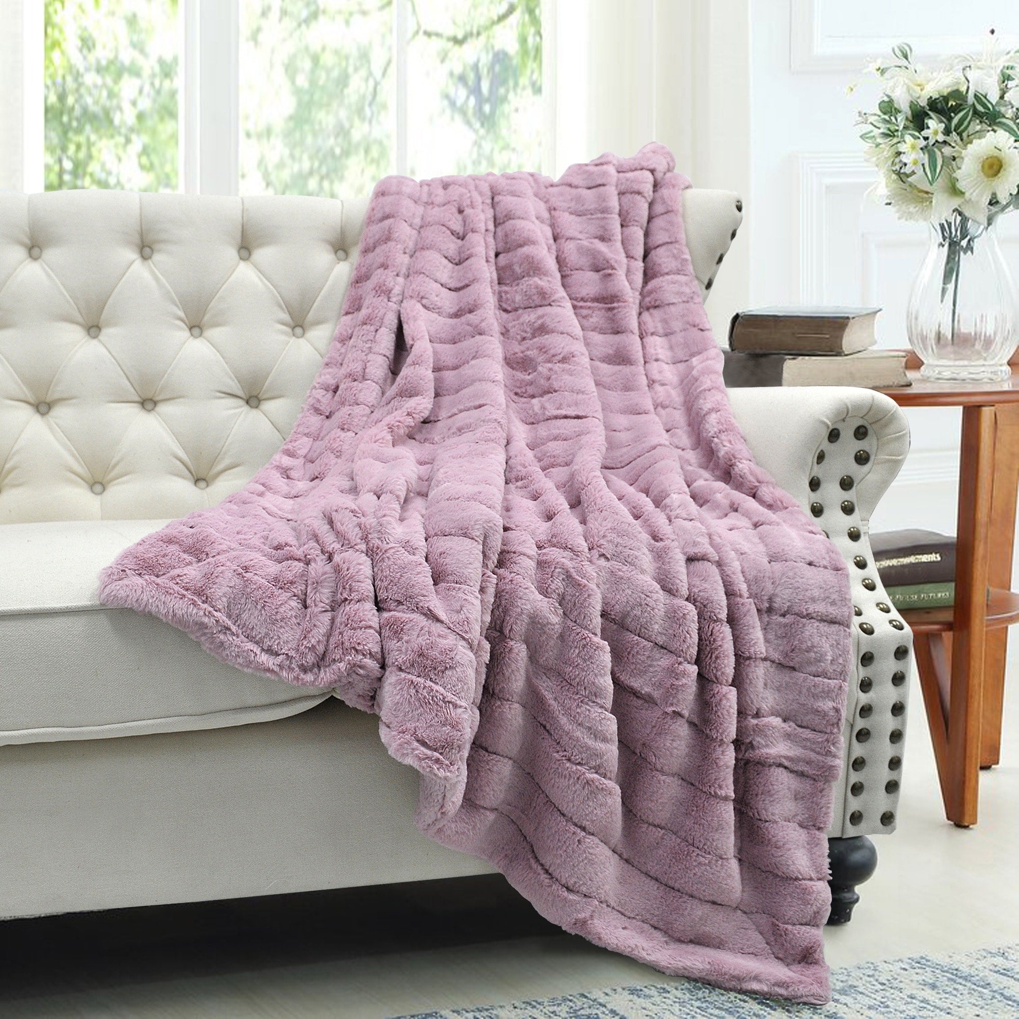 Solid Color SuperMink FauxFur Throw