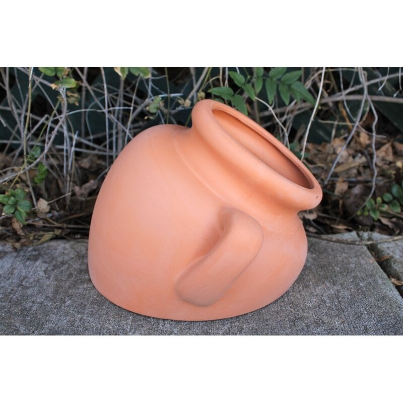 Natural Terracotta Fallen Pot or Hanging Pot with Loops Handles