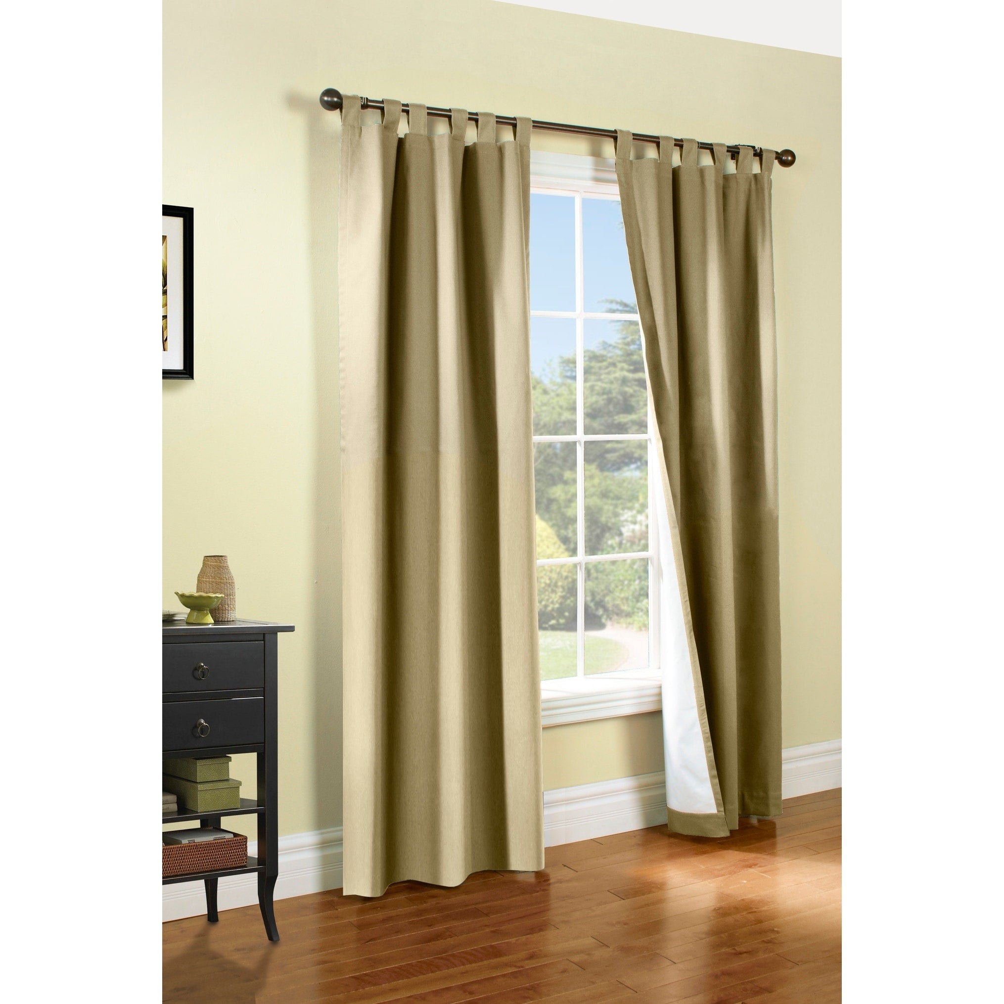 ThermaLogic Weathermate Insulated Cotton Tab Top Curtain Panel - Pair