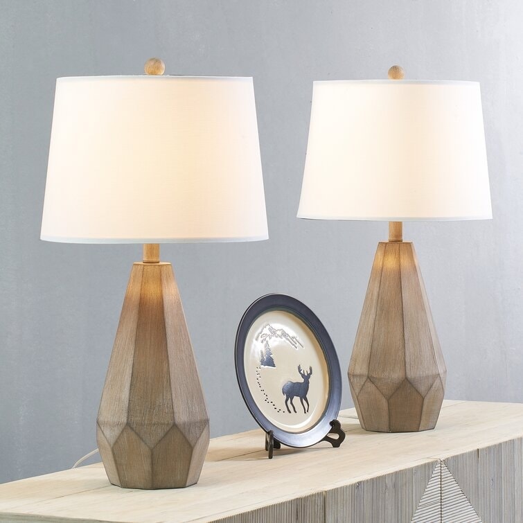 26'' Brown Resin Table Lamp (Set of 2)