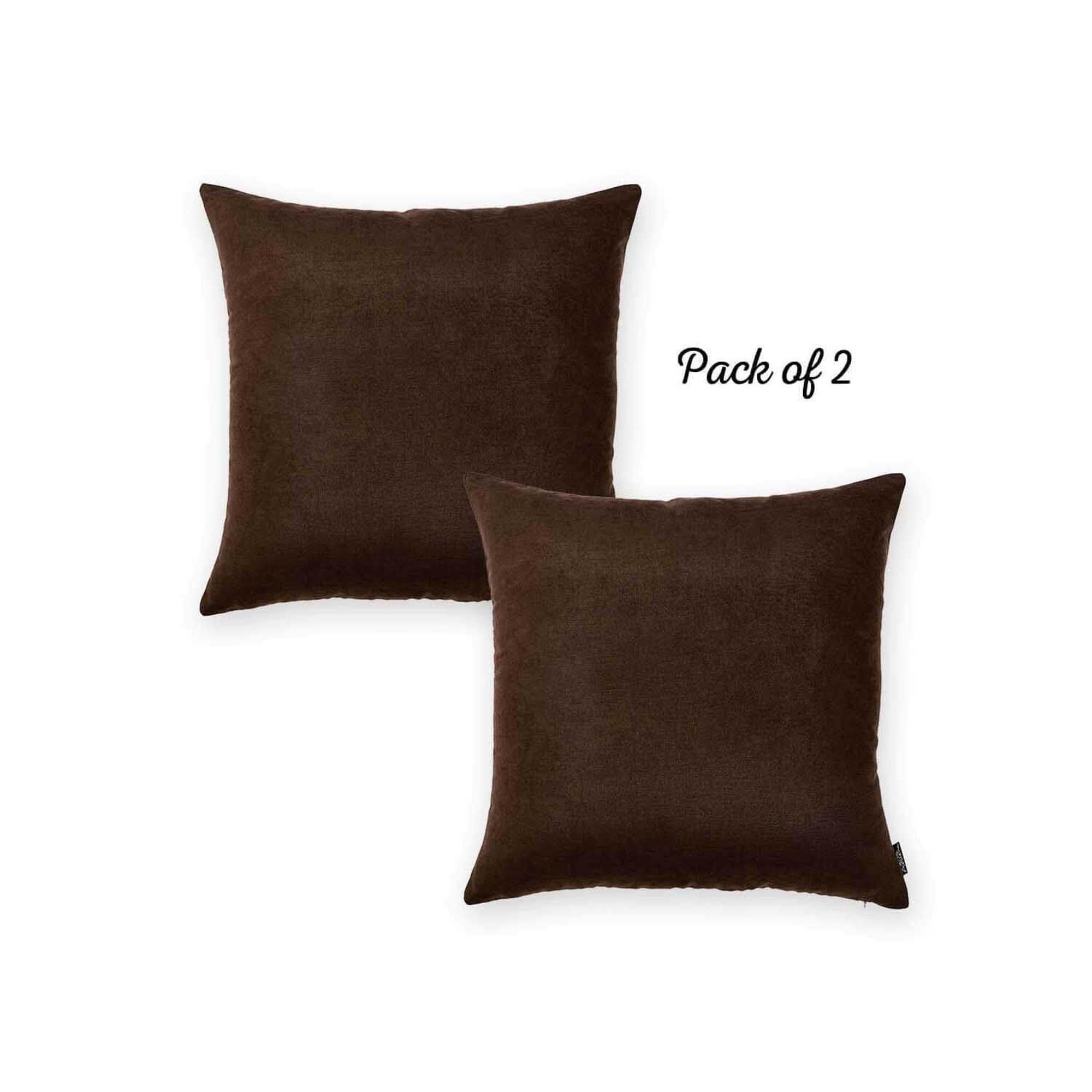 Honey Set of 2 Decorative Throw Pillow Cover Solid Color