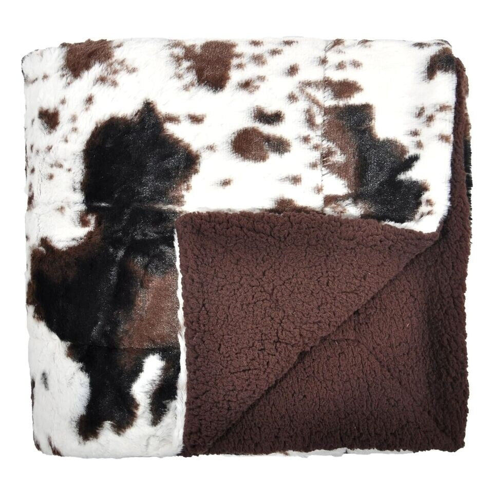 Throw Blanket Cowhide Print