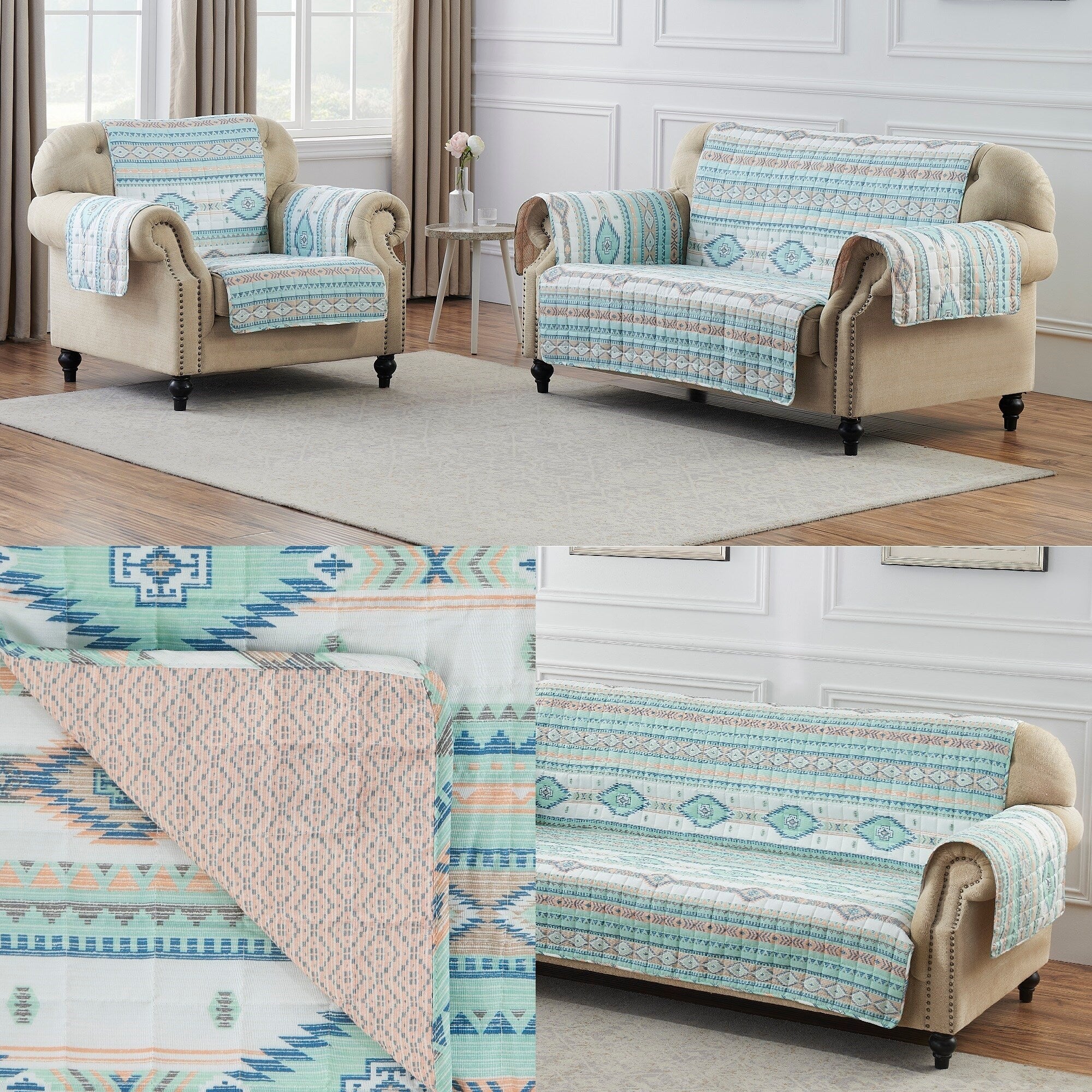 The Curated Nomad San Carlos Reversible Loveseat Protector