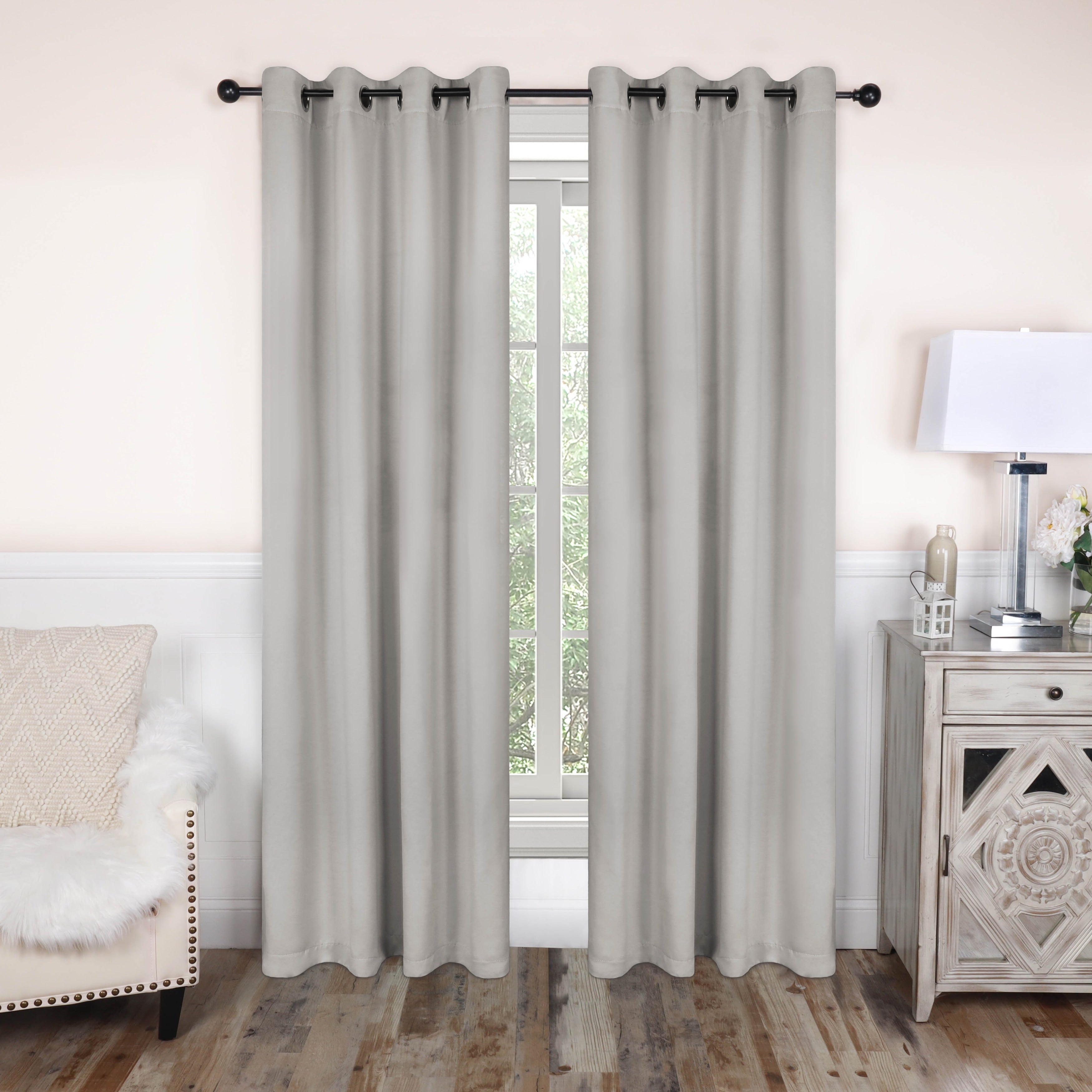 Superior Modern Solid Room Darkening Blackout Curtains, Rod Pocket