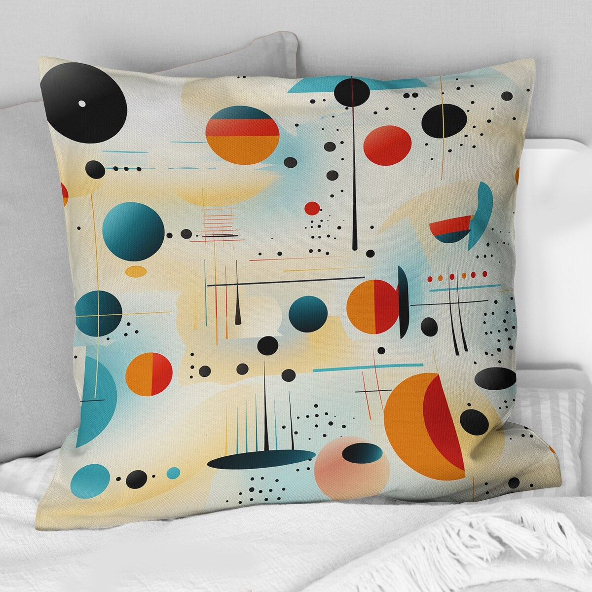 Designart Mcm Abstract Artistry Midcentury Printed Throw Pillow