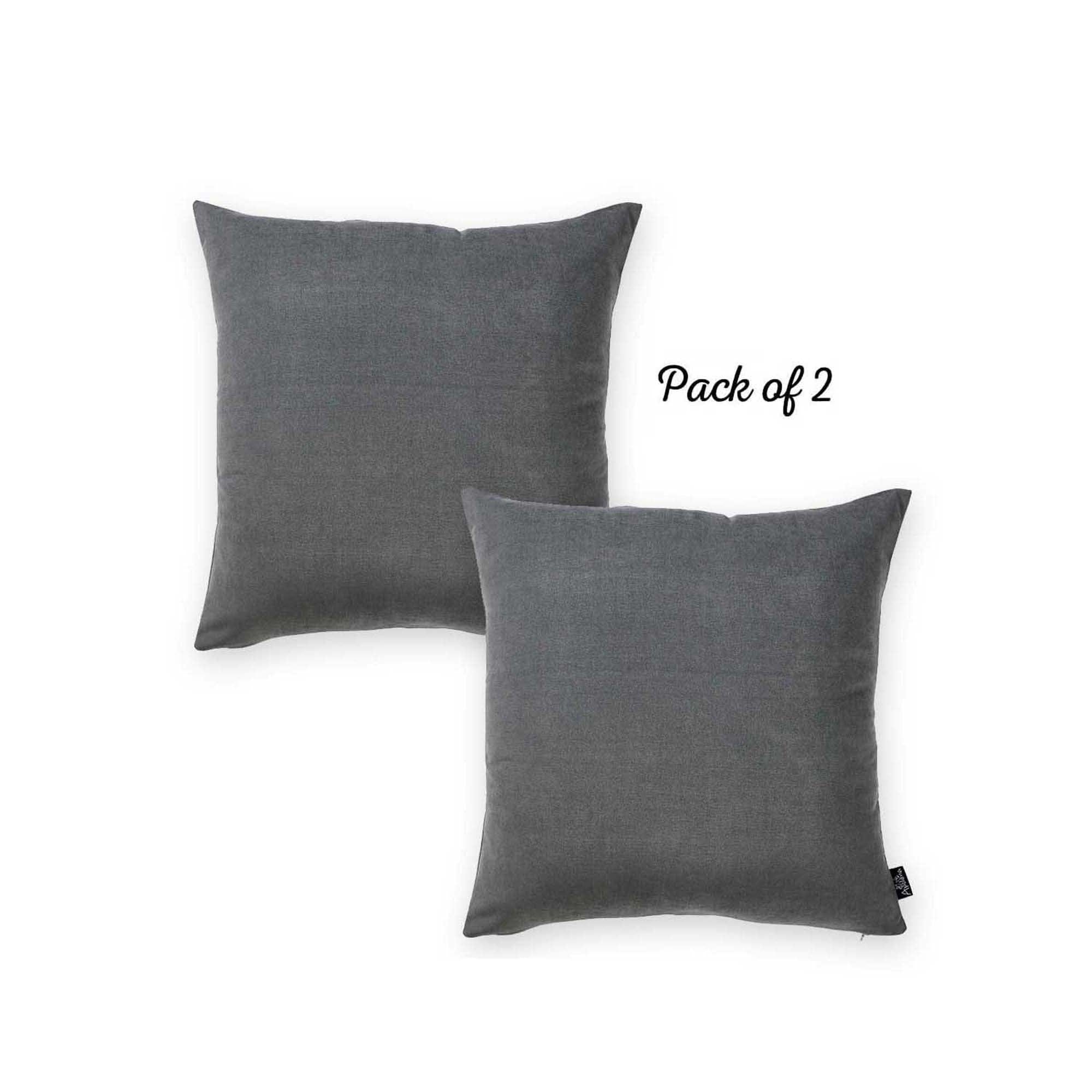 Honey Set of 2 Decorative Throw Pillow Cover Solid Color