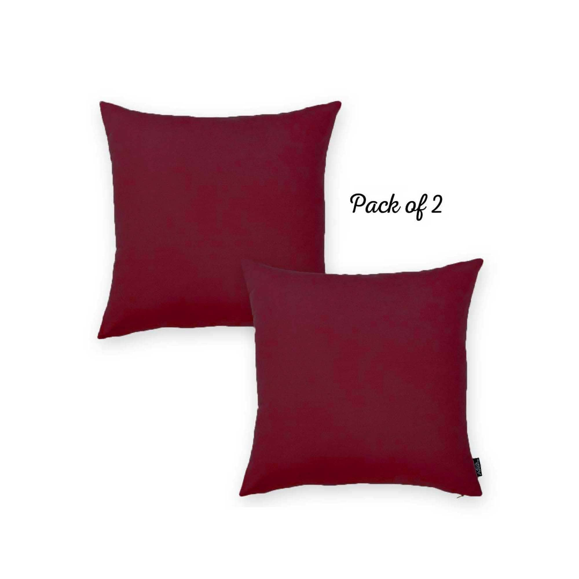 Honey Set of 2 Decorative Throw Pillow Cover Solid Color