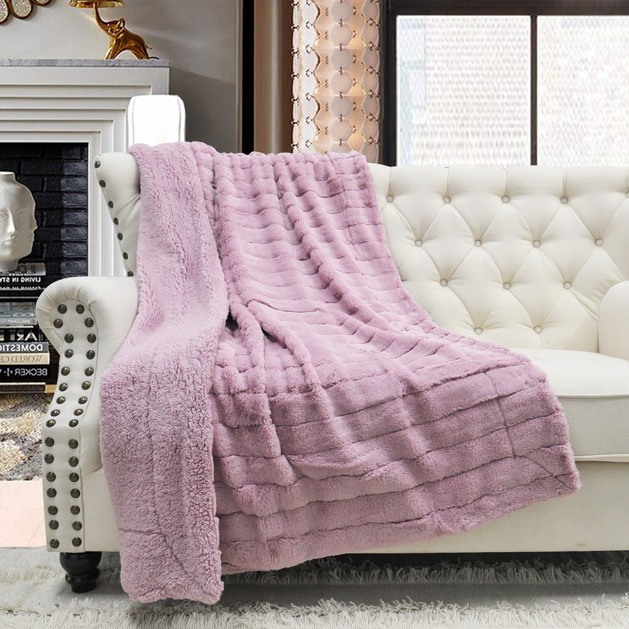 Solid Color SuperMink FauxFur Throw