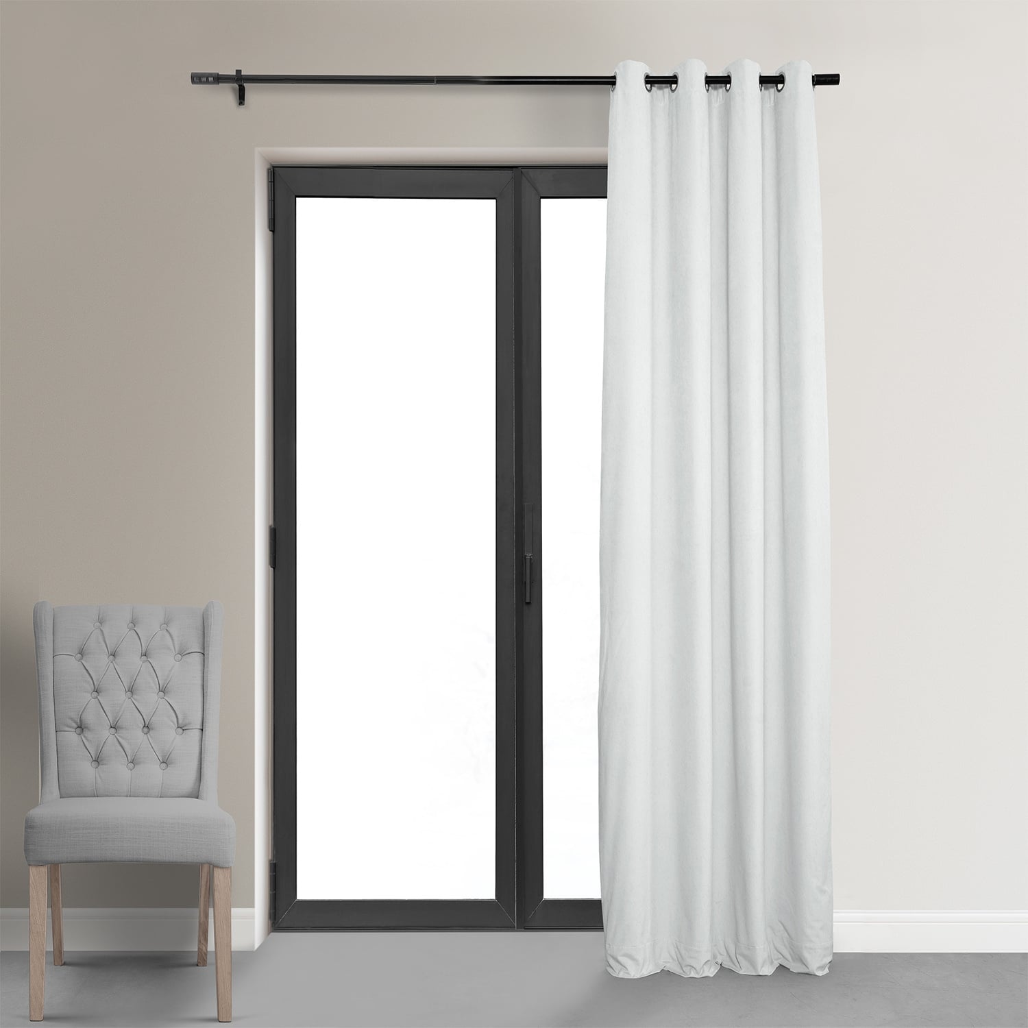 Exclusive Fabrics Signature Grommet Velvet Blackout Curtain (1 Panel)