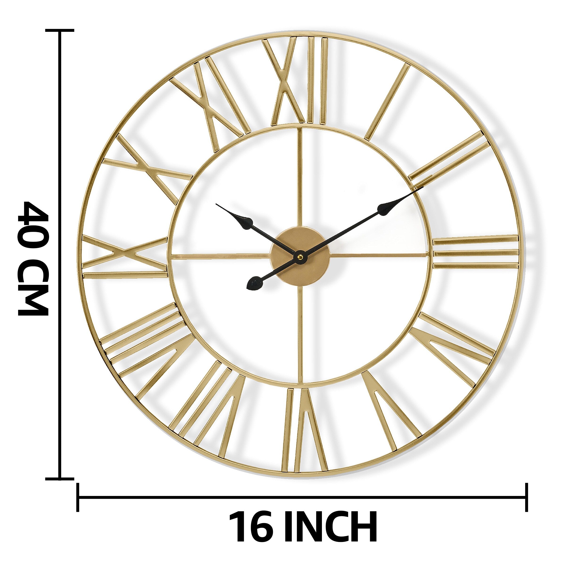 Large Decorative Wall Clock 16 - Roman Numeral Modern Home Decor