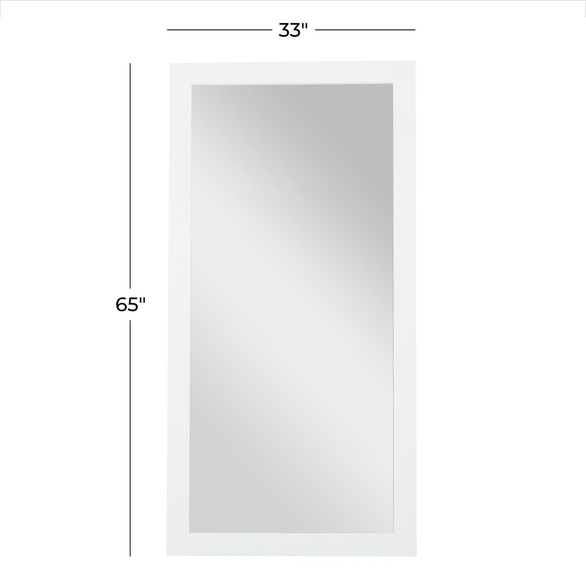 Wooden Rectangular Minimalistic Room Wall Mirror - White or Black - Roche River Decor