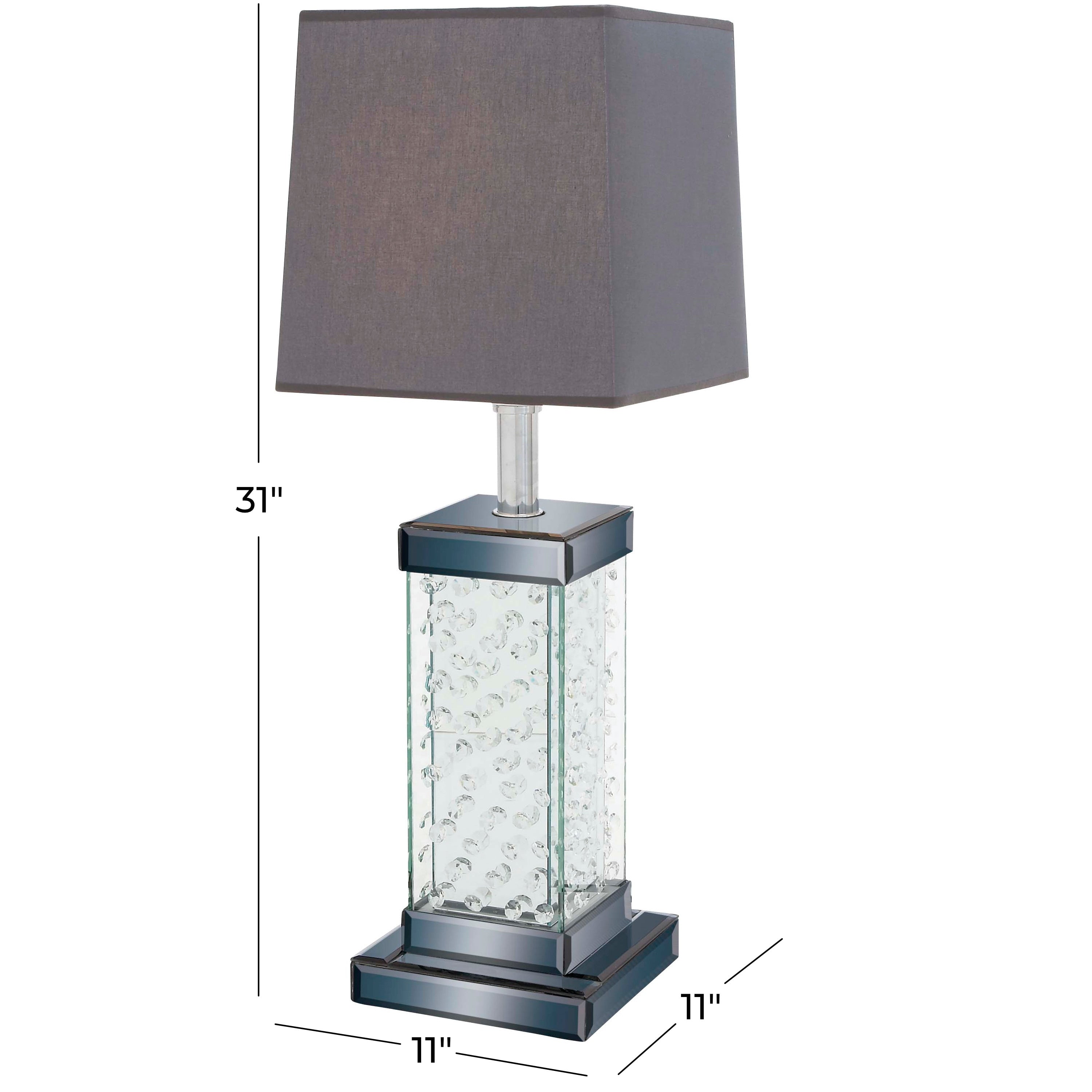 Grey Glass Glam Table Lamp 31 x 11 x 11 - 11 x 31