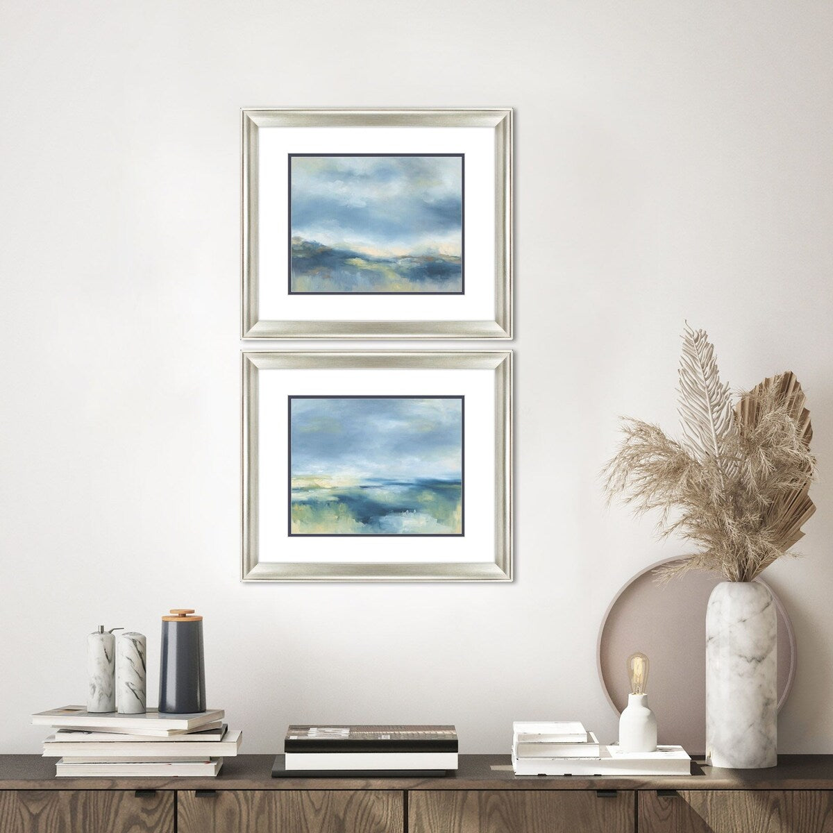 Buttermilk Coastal S/2 Framed Art Under Glass