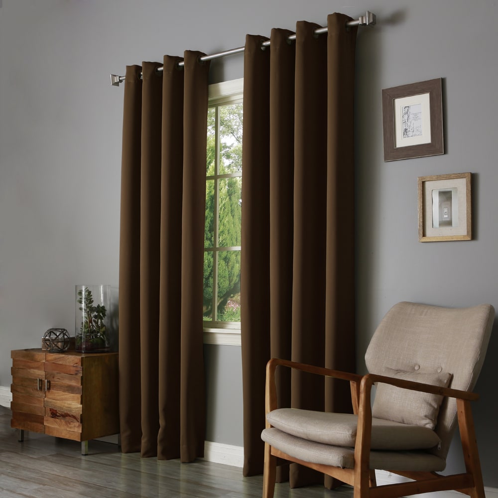 Aurora Home Thermal Insulated Blackout Curtain Panel Pair - 52w x 90l