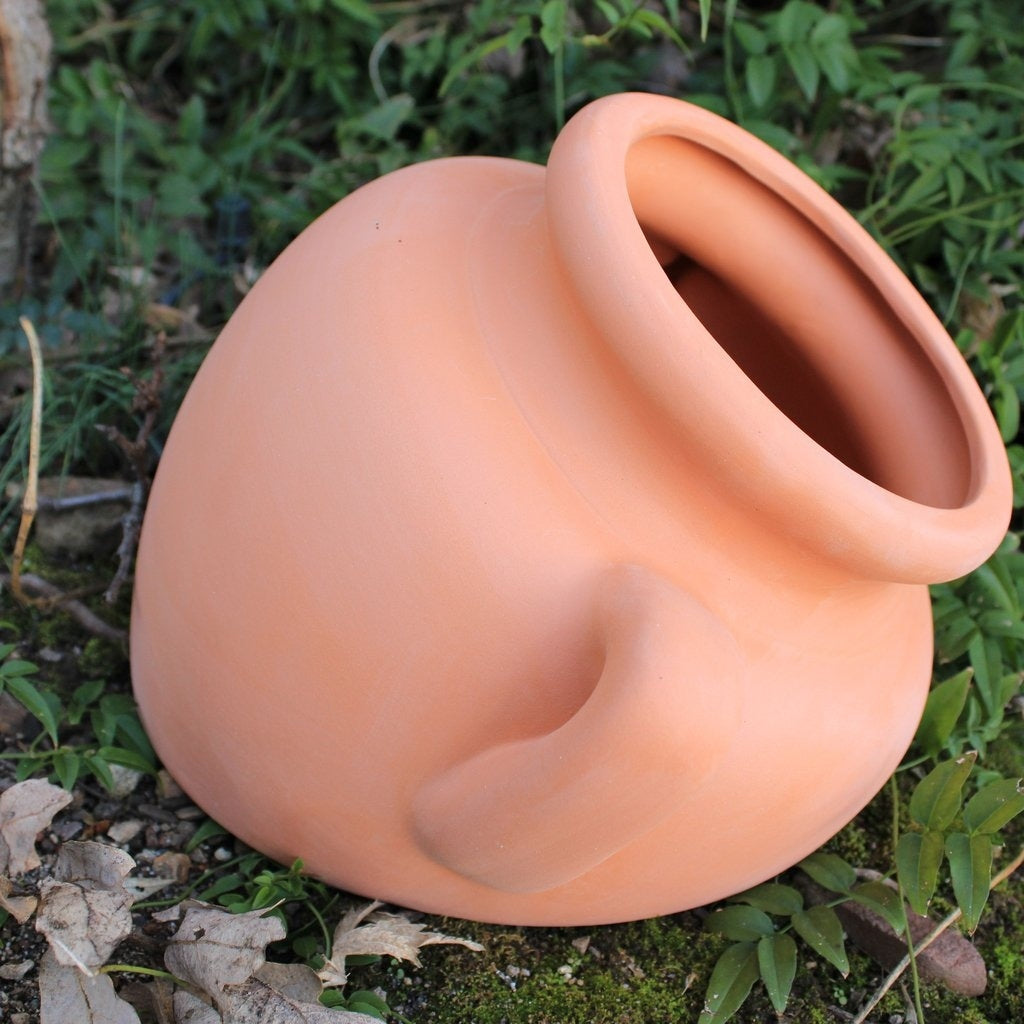 Natural Terracotta Fallen Pot or Hanging Pot with Loops Handles