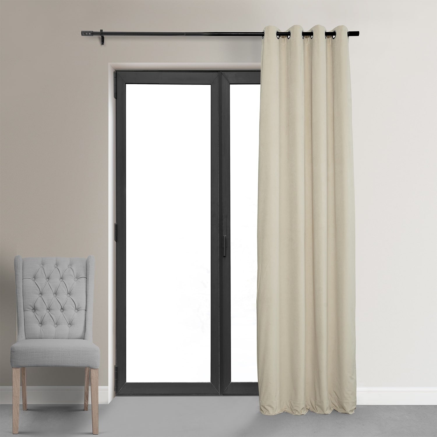 Exclusive Fabrics Signature Grommet Velvet Blackout Curtain (1 Panel)