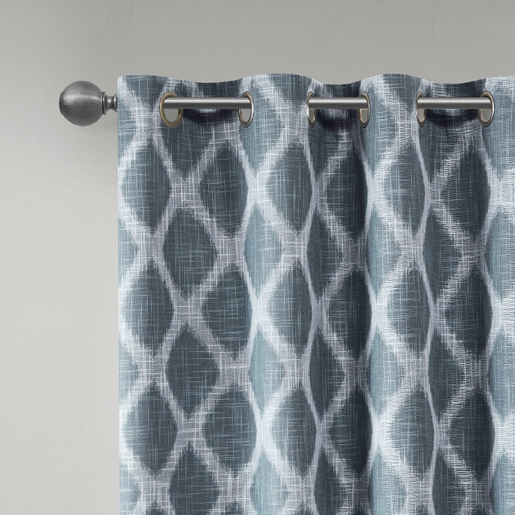 Printed Ikat Blackout Curtain Panel