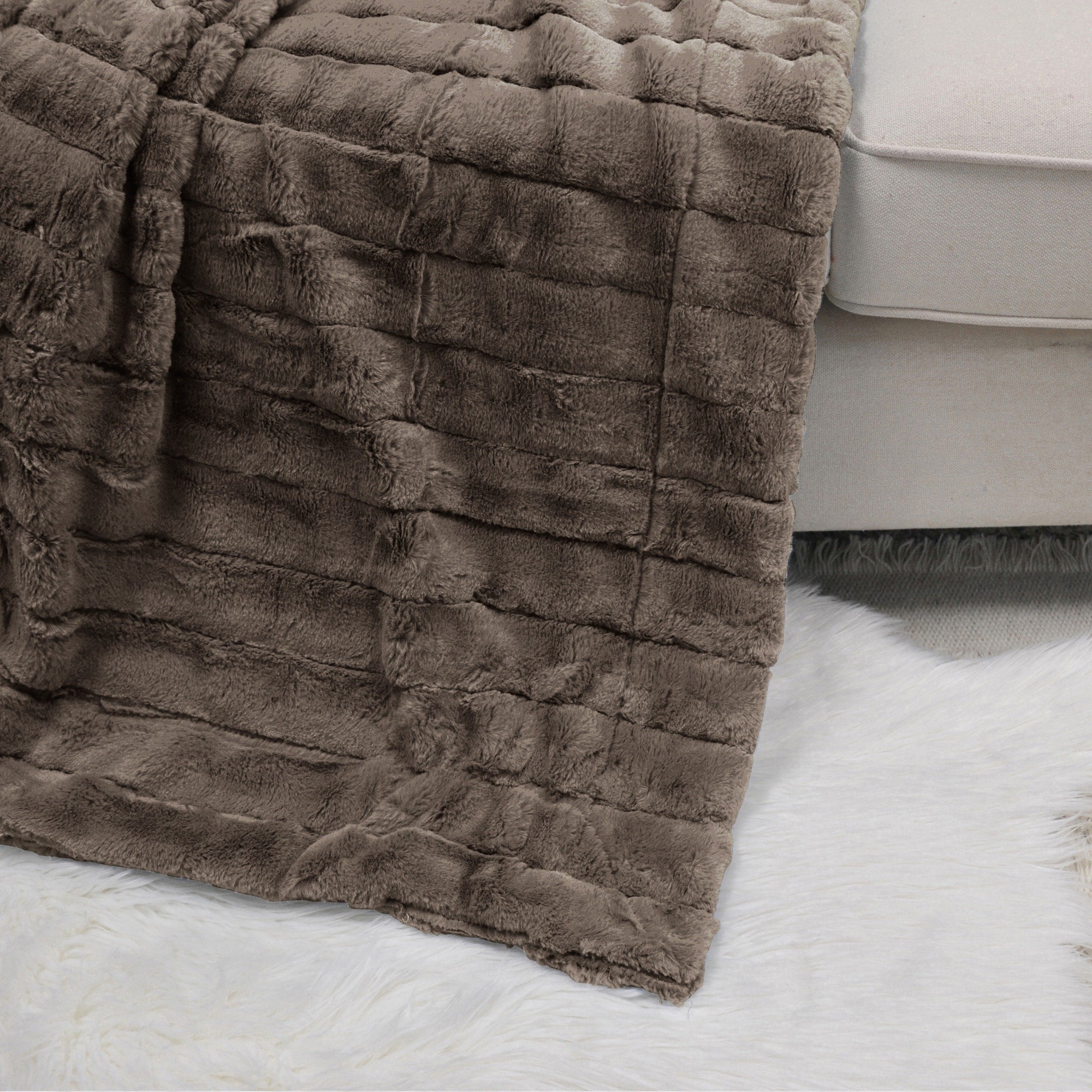 Solid Color SuperMink FauxFur Throw