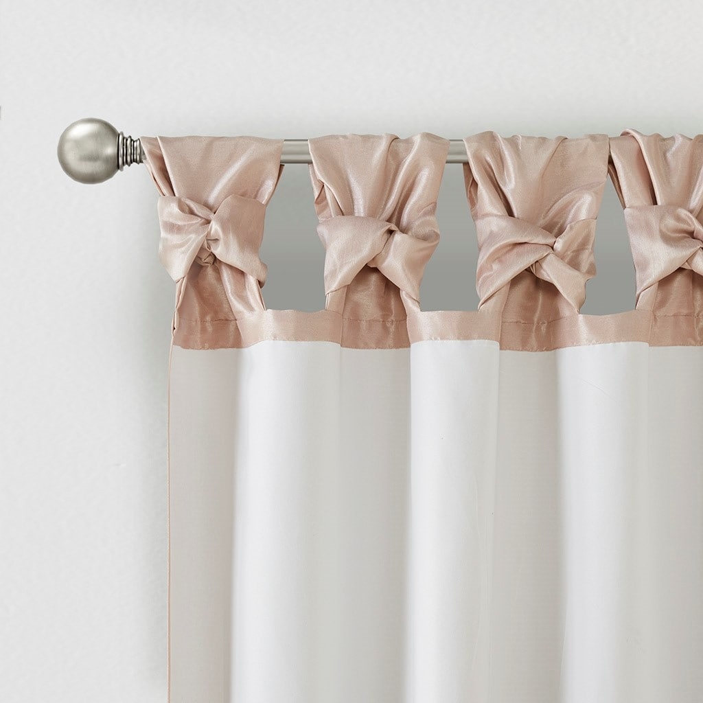 Twist Tab Lined Window Curtain Panel