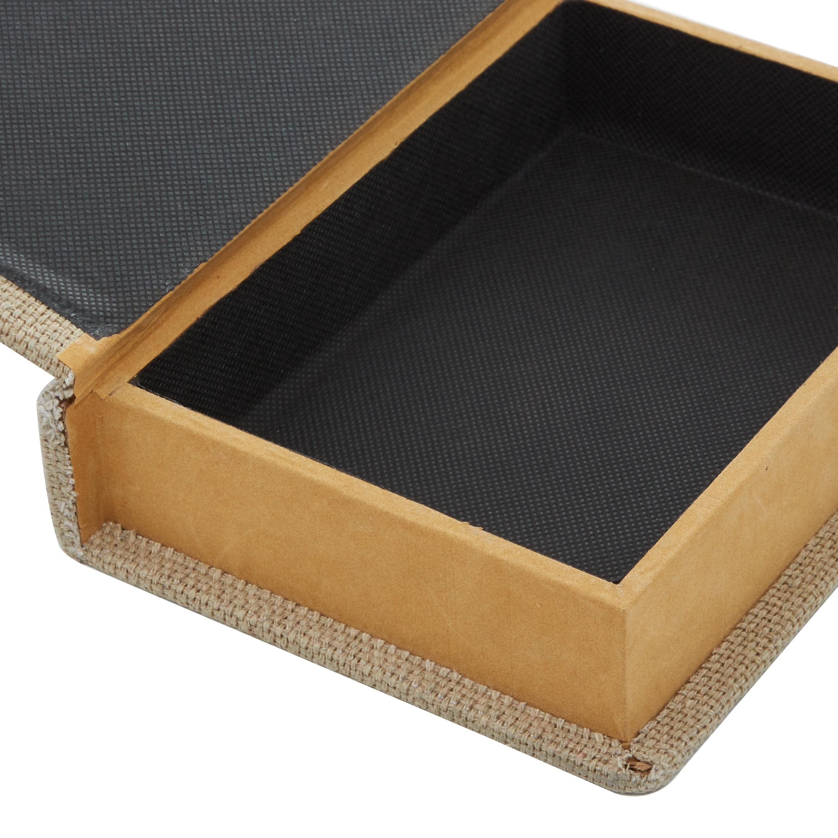 Linen Leather or Wooden Fabric Storage Book Decorative Box - Set of 3 or 4 Multi Colored - Roche River Decor