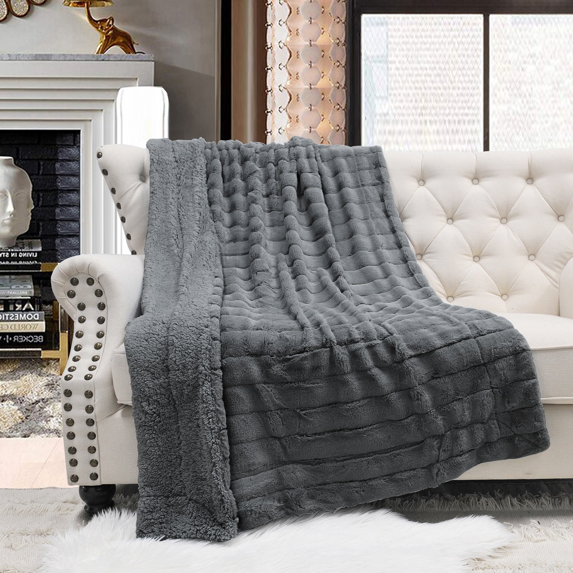 Solid Color SuperMink FauxFur Throw