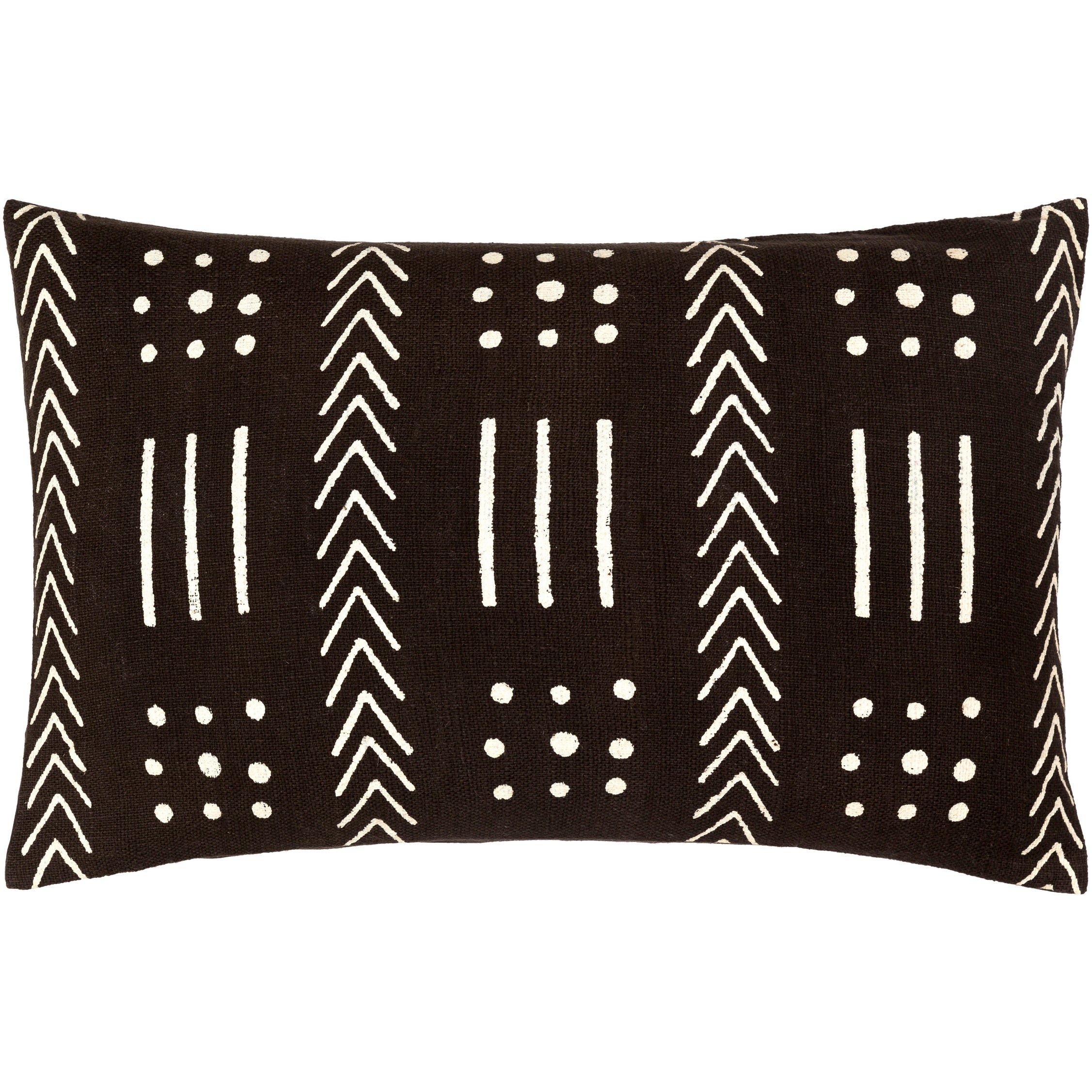 Tazmin Bold Block Printed Geometric Hand Woven Throw Pillow