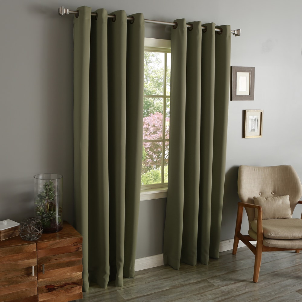 Aurora Home Thermal Insulated Blackout Curtain Panel Pair - 52w x 90l