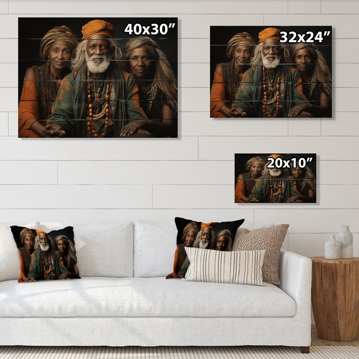 Designart African Art Legacy II African American Print on Natural Pine Wood