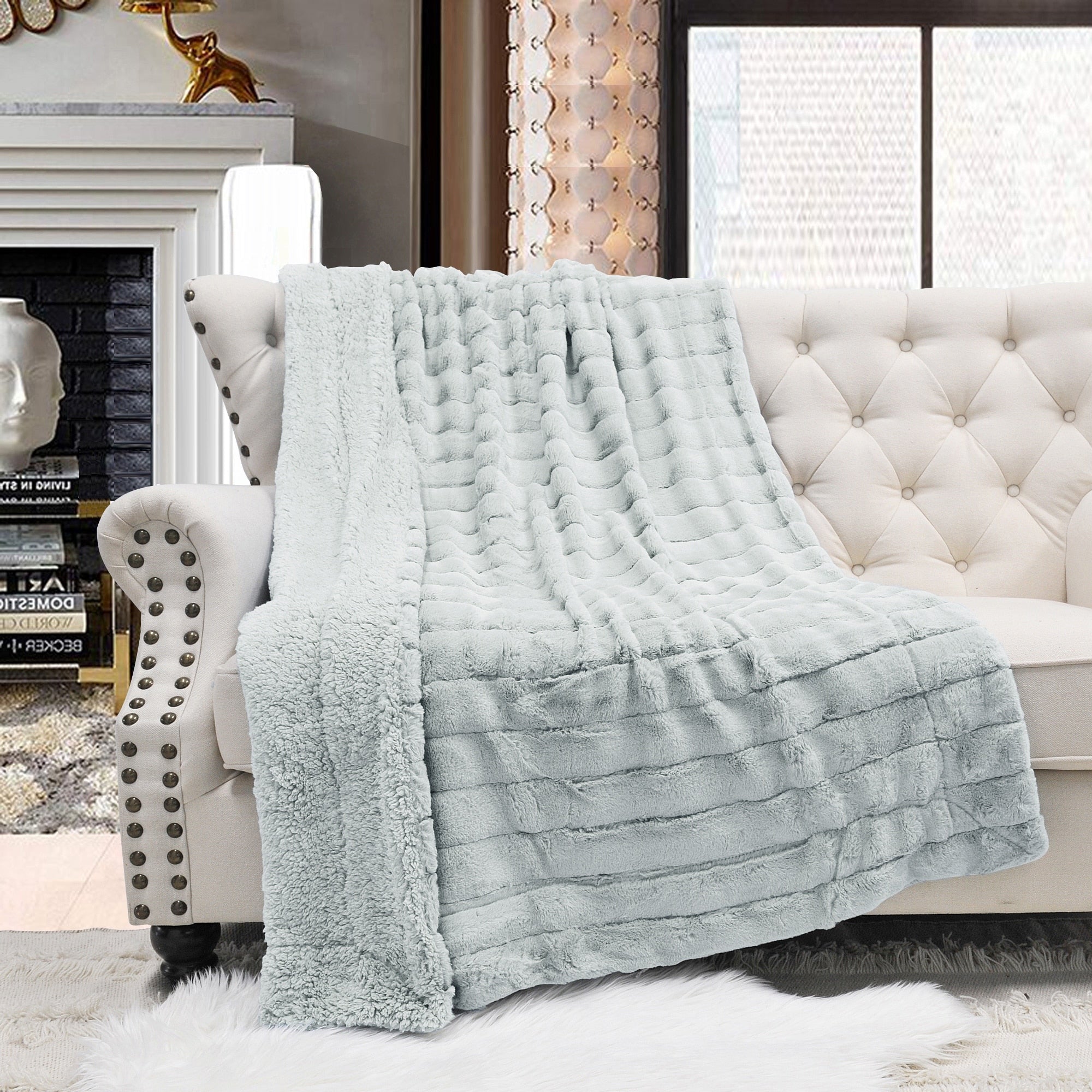 Solid Color SuperMink FauxFur Throw