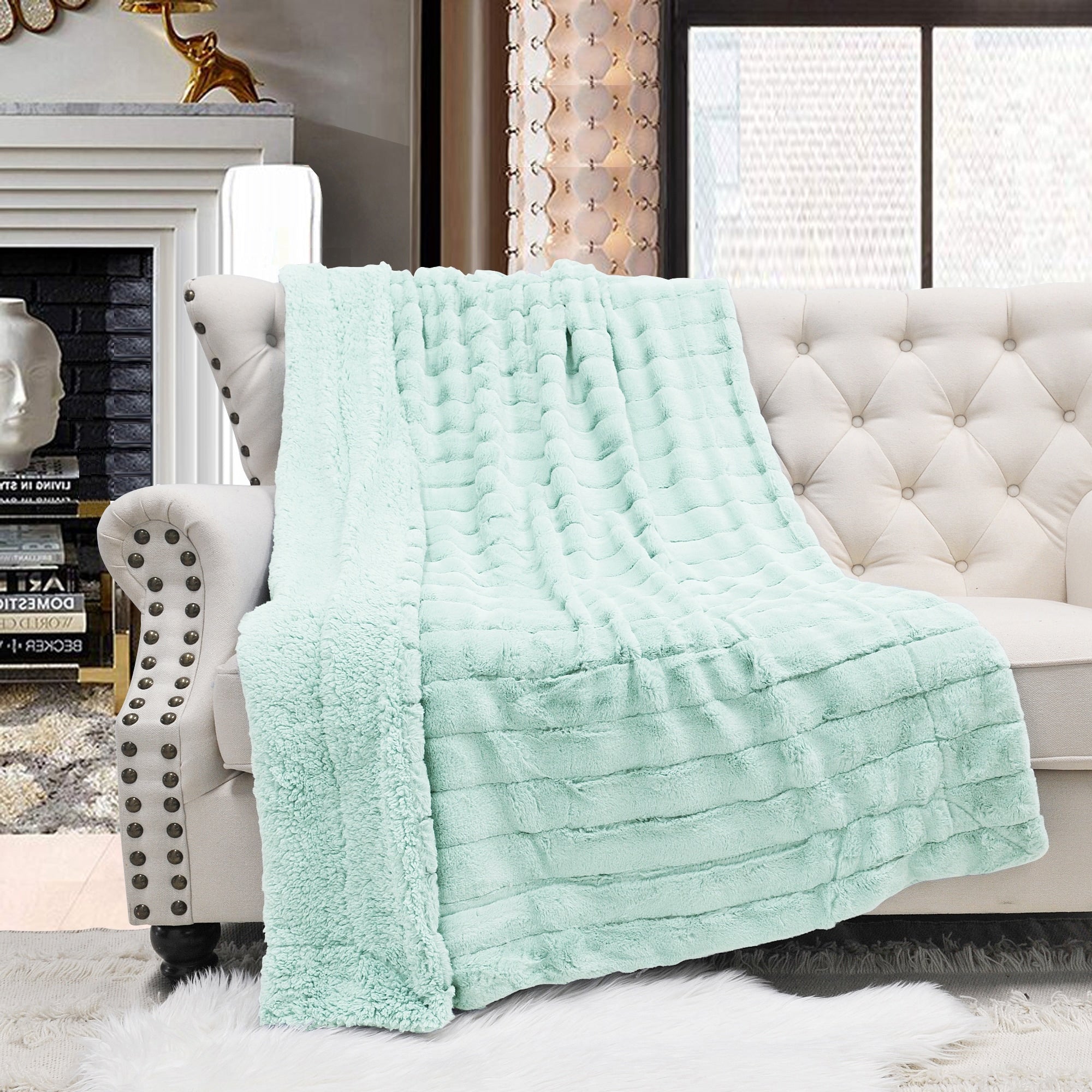 Solid Color SuperMink FauxFur Throw