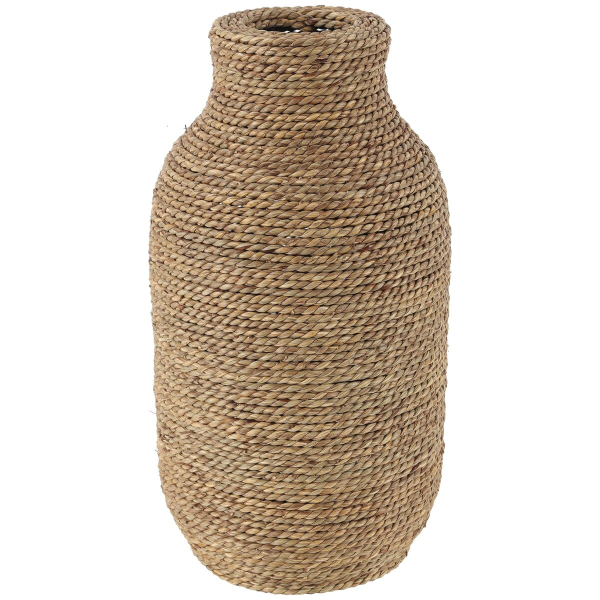 Seagrass Handmade Wrapped Decorative Vase - Brown - Roche River Decor