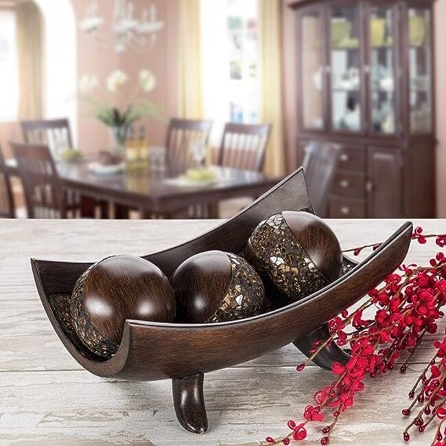 Creative Scents Schonwerk Brown Decorative Bowl for Home Decor