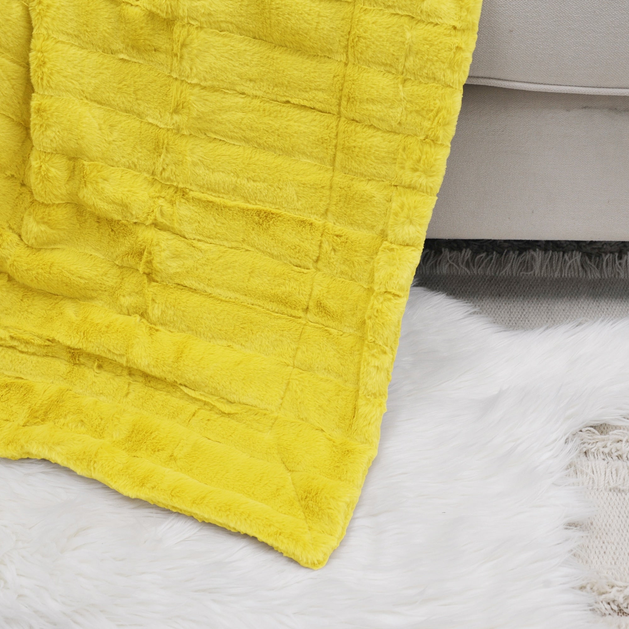 Solid Color SuperMink FauxFur Throw