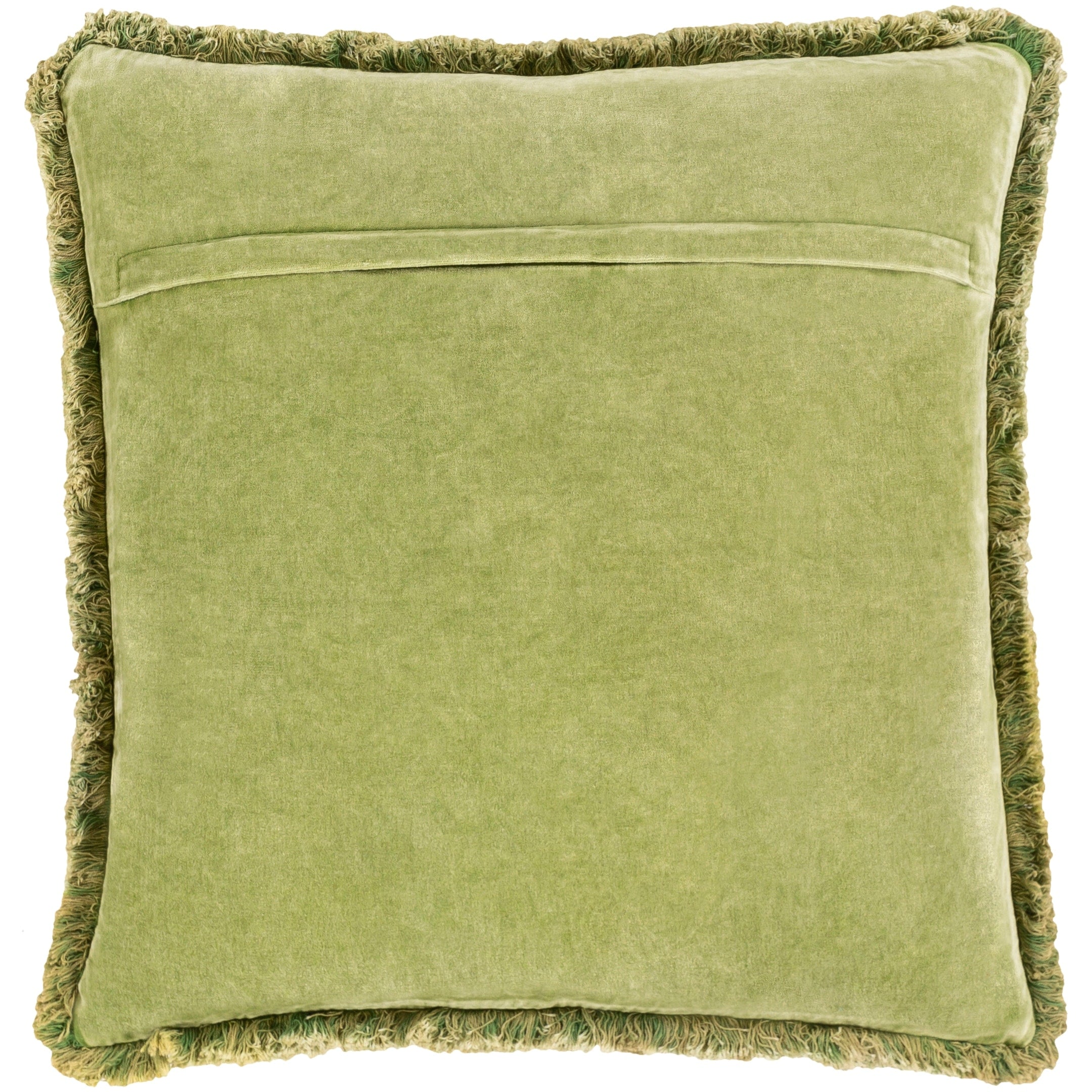 Surya Wasco Cotton Velvet Fringe 18-inch Throw Pillow