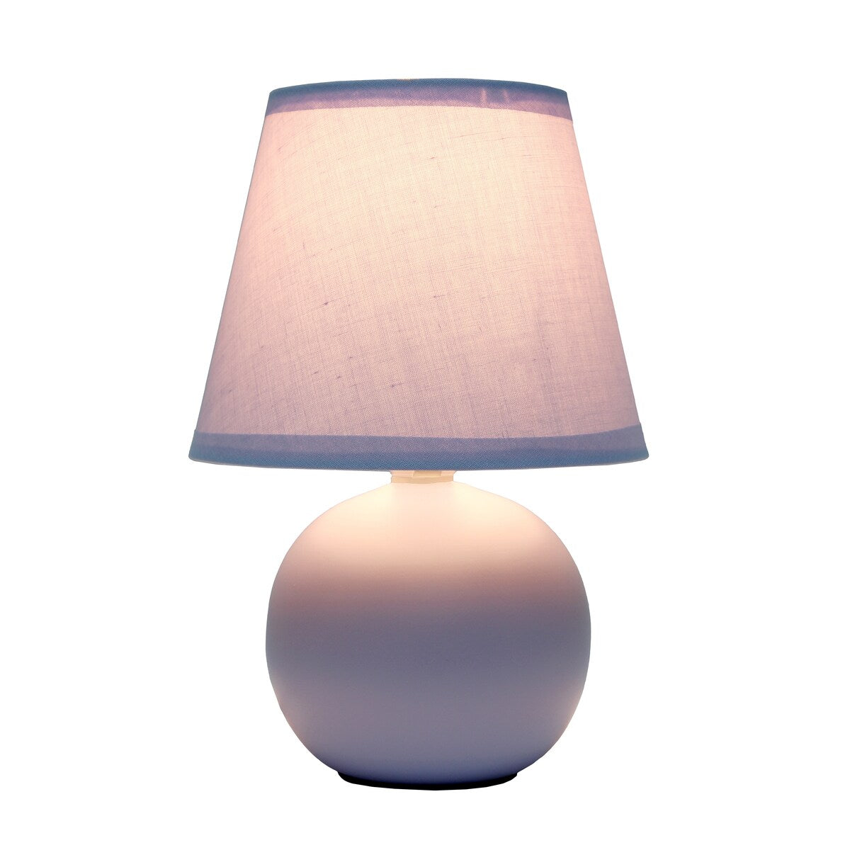 8.66 Petite Orb Base Lamp w Matching Fabric Shade