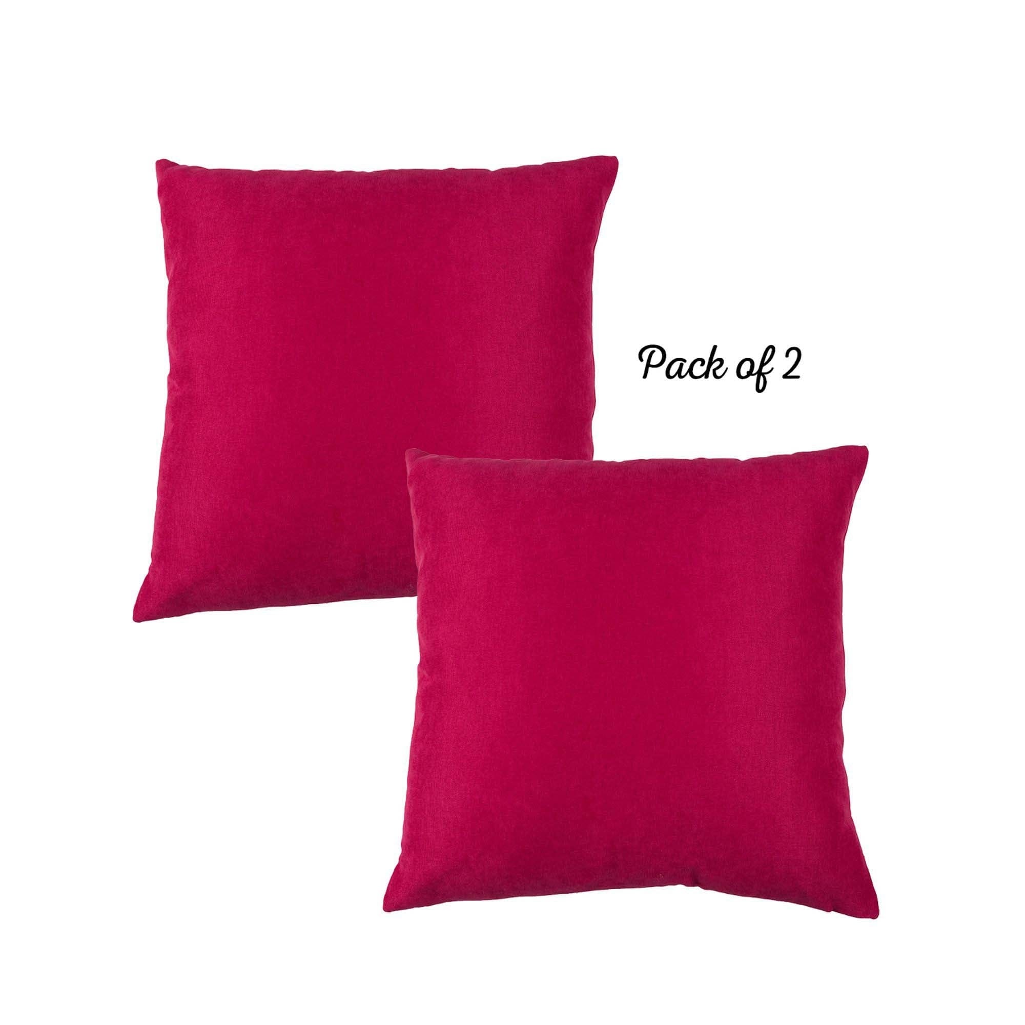 Honey Set of 2 Decorative Throw Pillow Cover Solid Color