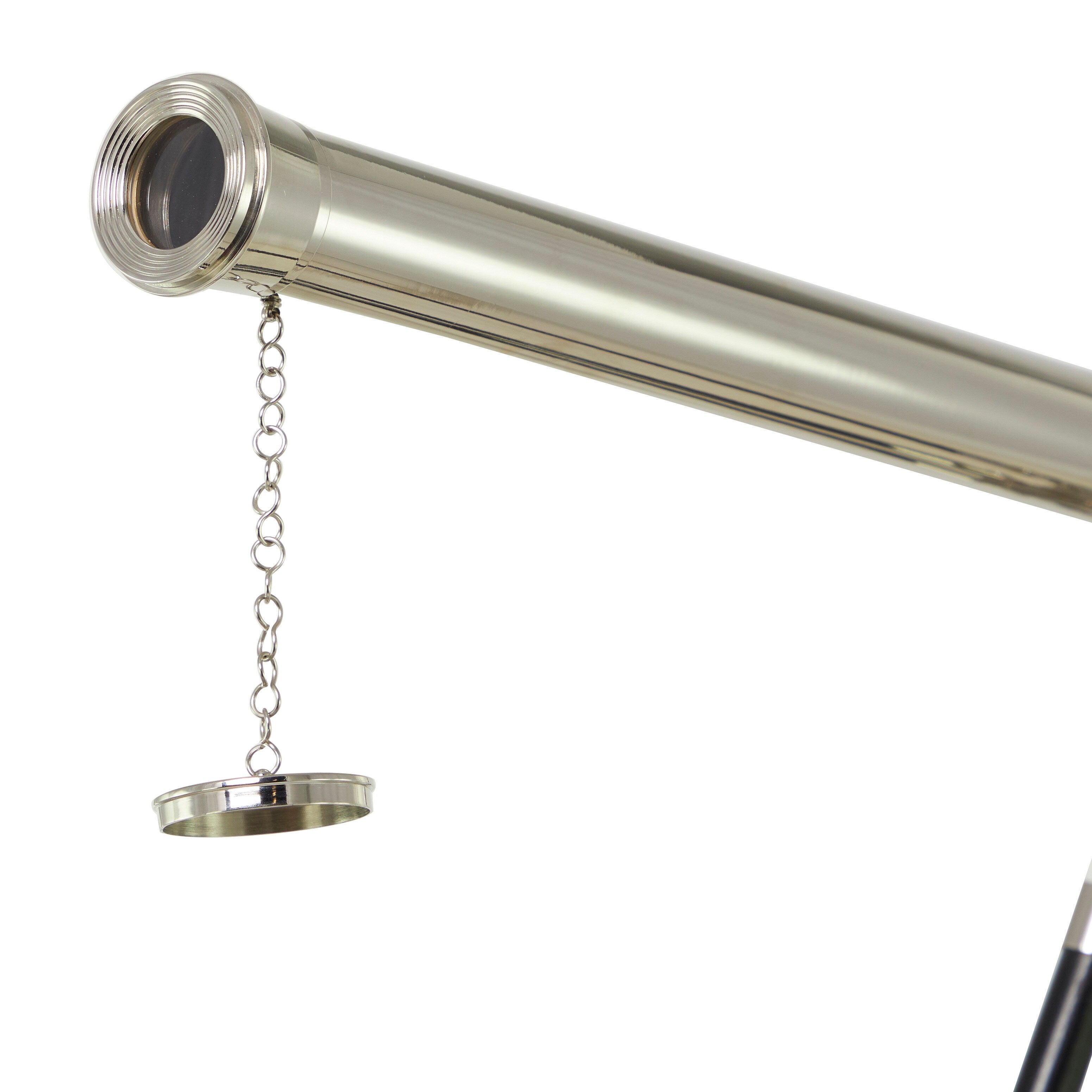 Polished Vintage Metal Telescope - Silver, Gold, Brass