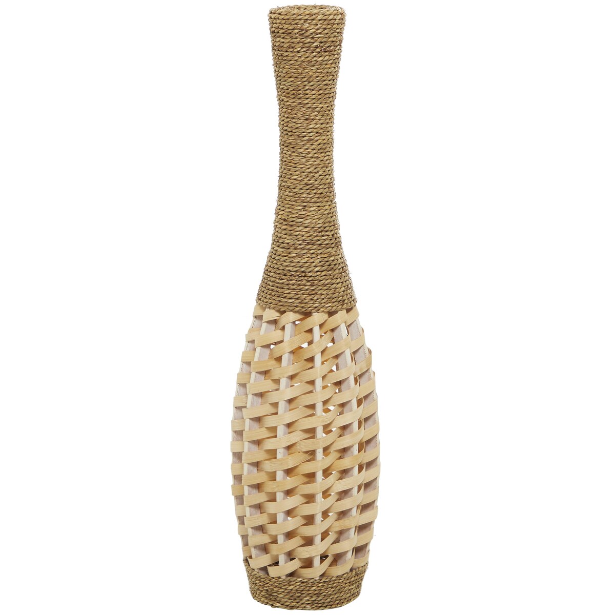 Seagrass Handmade Tall Woven Floor Decorative Vase - Brown - Roche River Decor