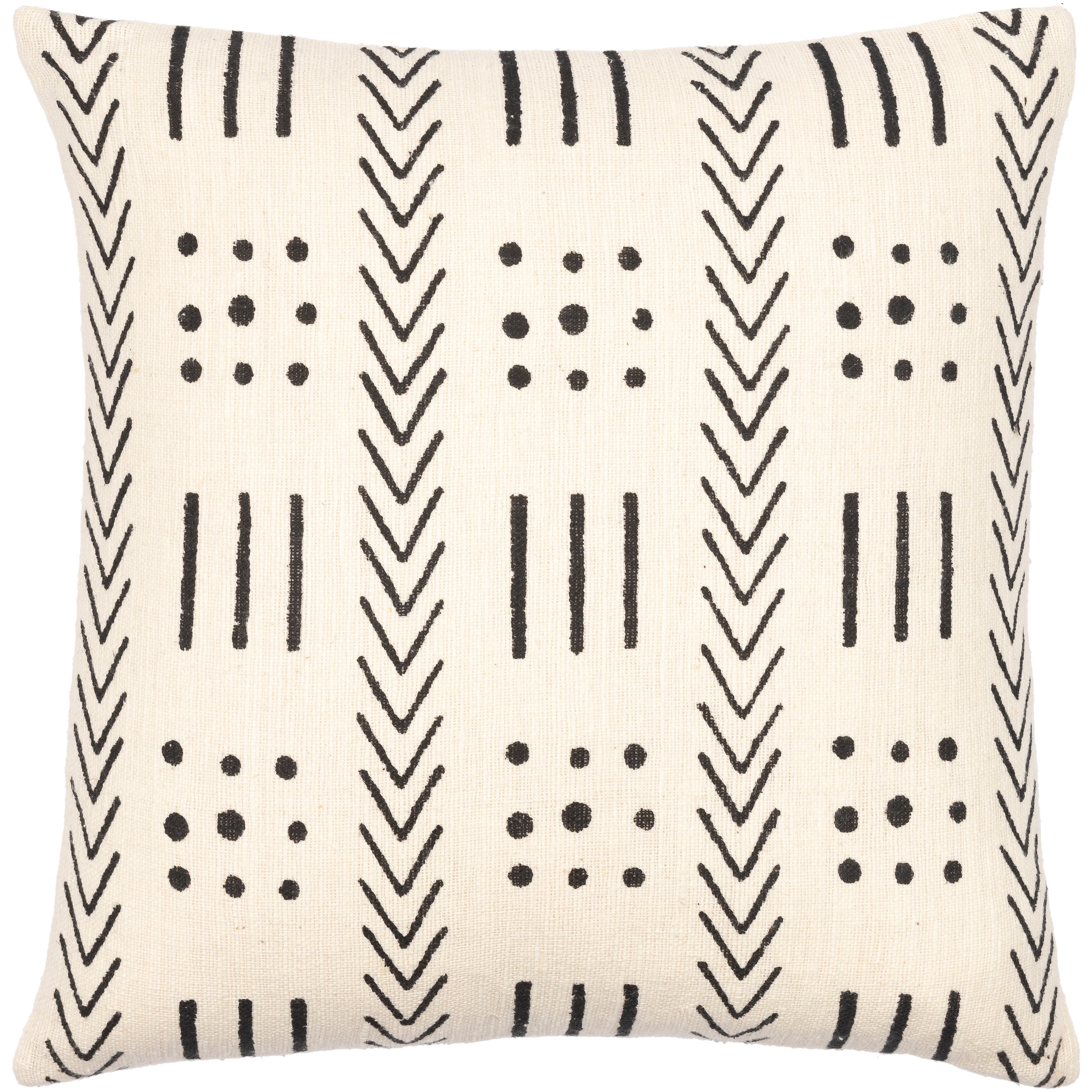 Tazmin Bold Block Printed Geometric Hand Woven Throw Pillow