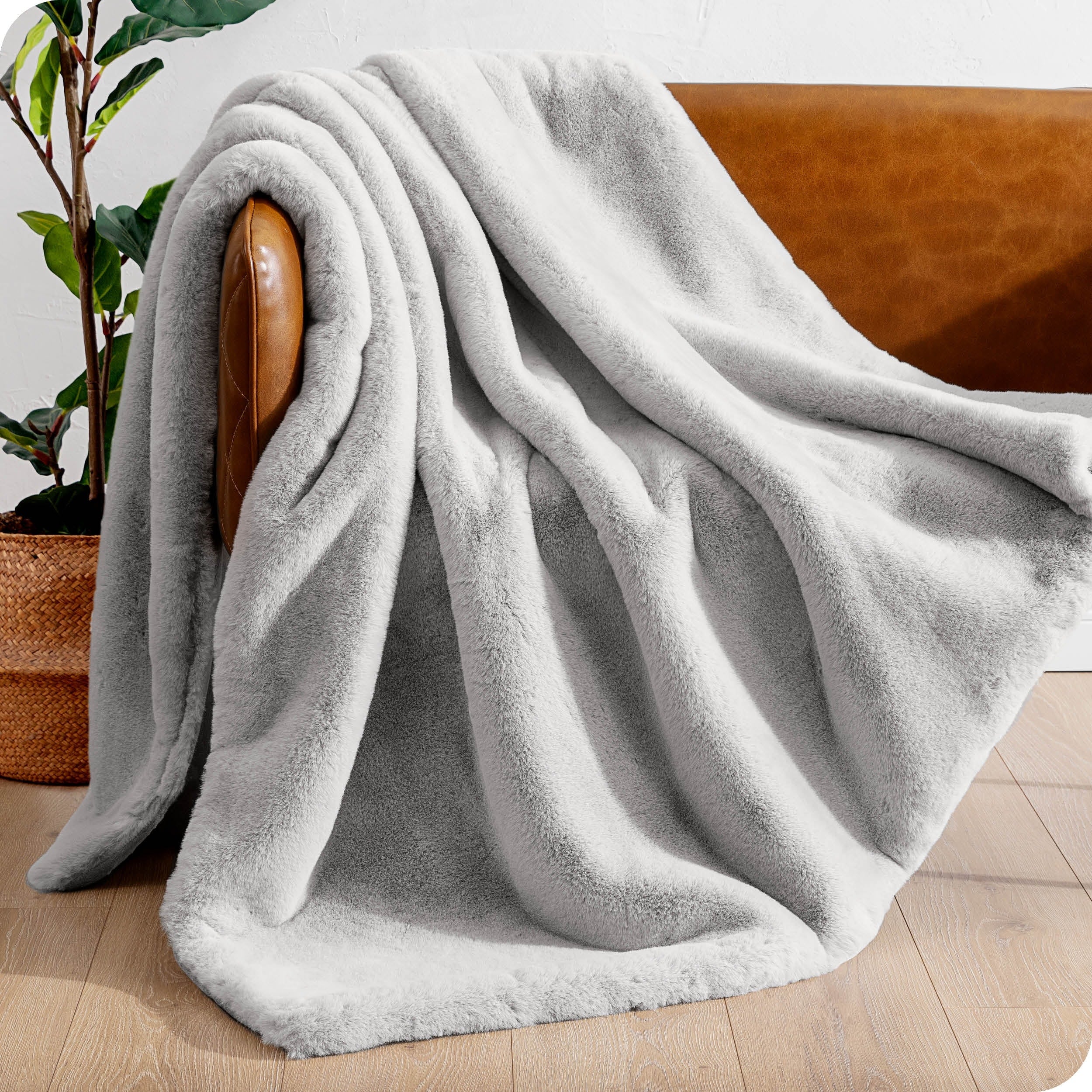 Bare Home Faux Fur Blanket - Ultra-Soft Blanket - Luxurious Fuzzy Warm