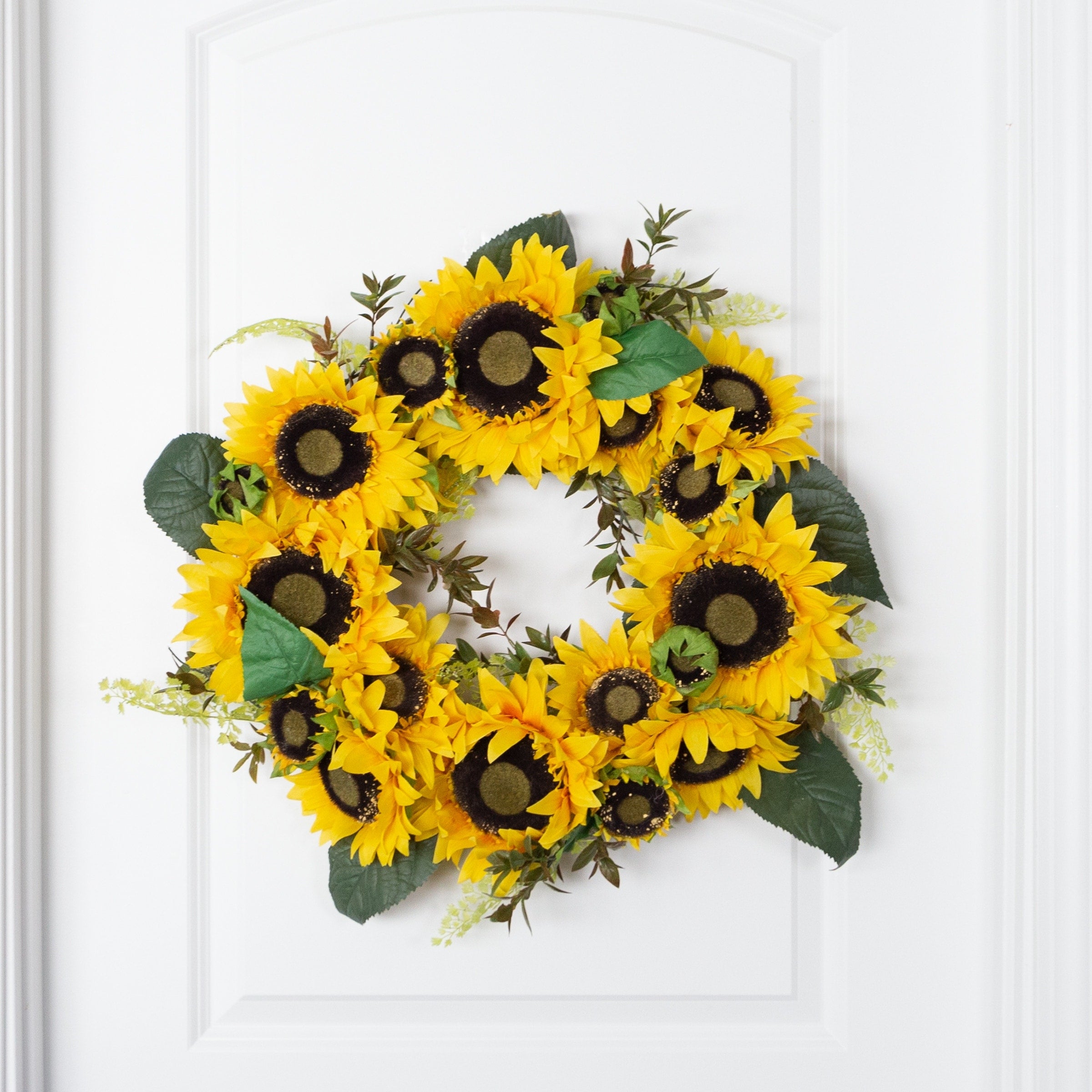 Pure Garden 20-Inch Artificial Sunflower Wreath