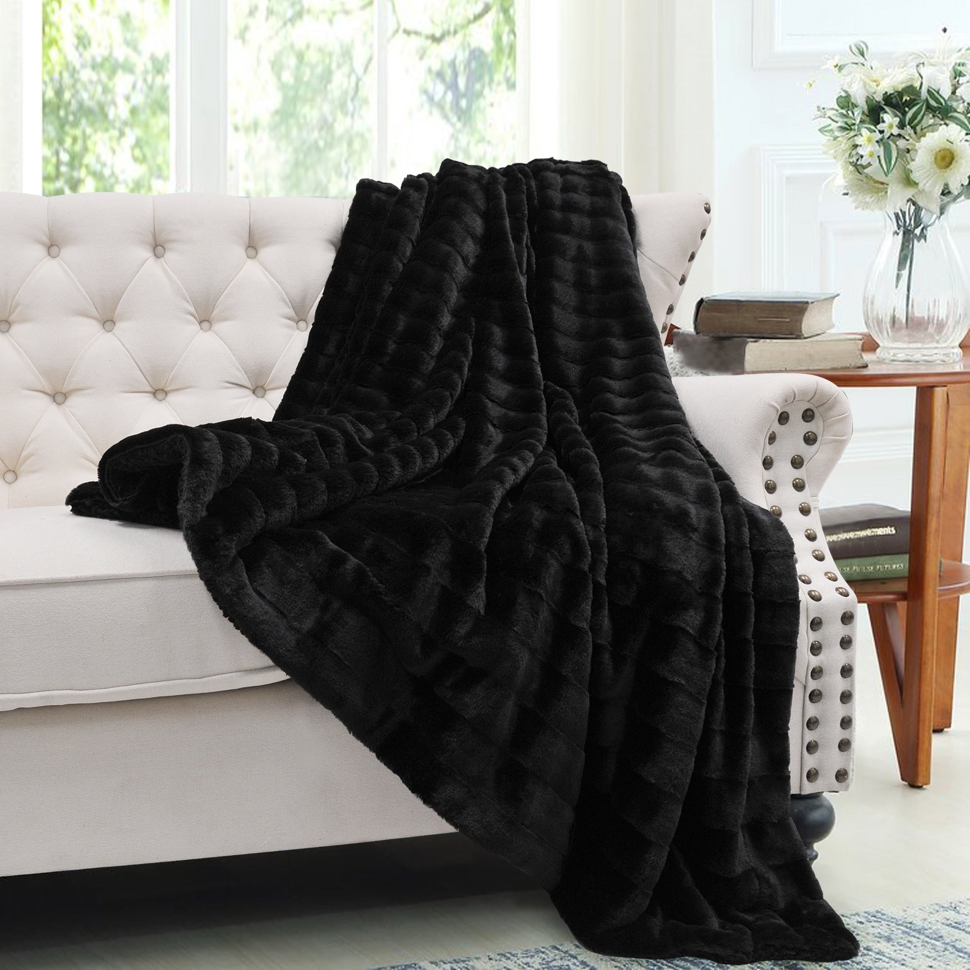 Solid Color SuperMink FauxFur Throw