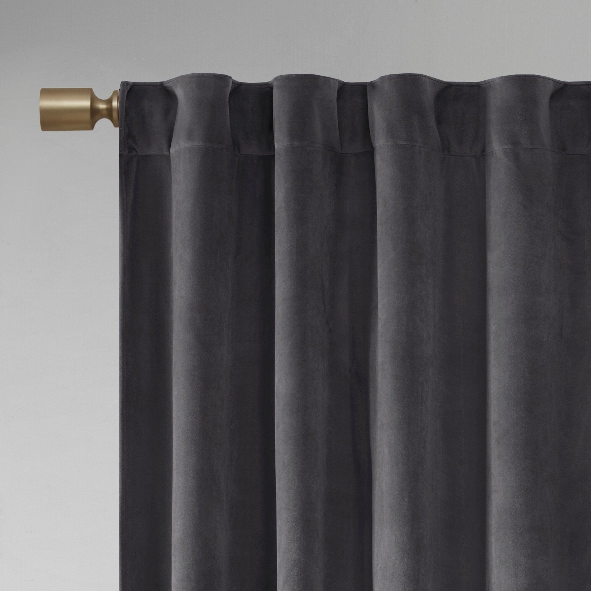 510 Design Garett Room Darkening Poly Velvet Rod Pocket/Back Tab Curtain Panel Pair