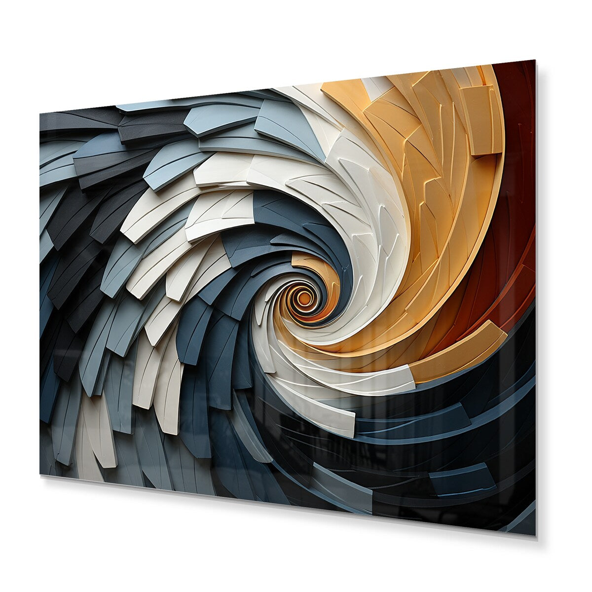 Designart Geometric Spiral III Abstract Spirals Metal Wall Art Living Room