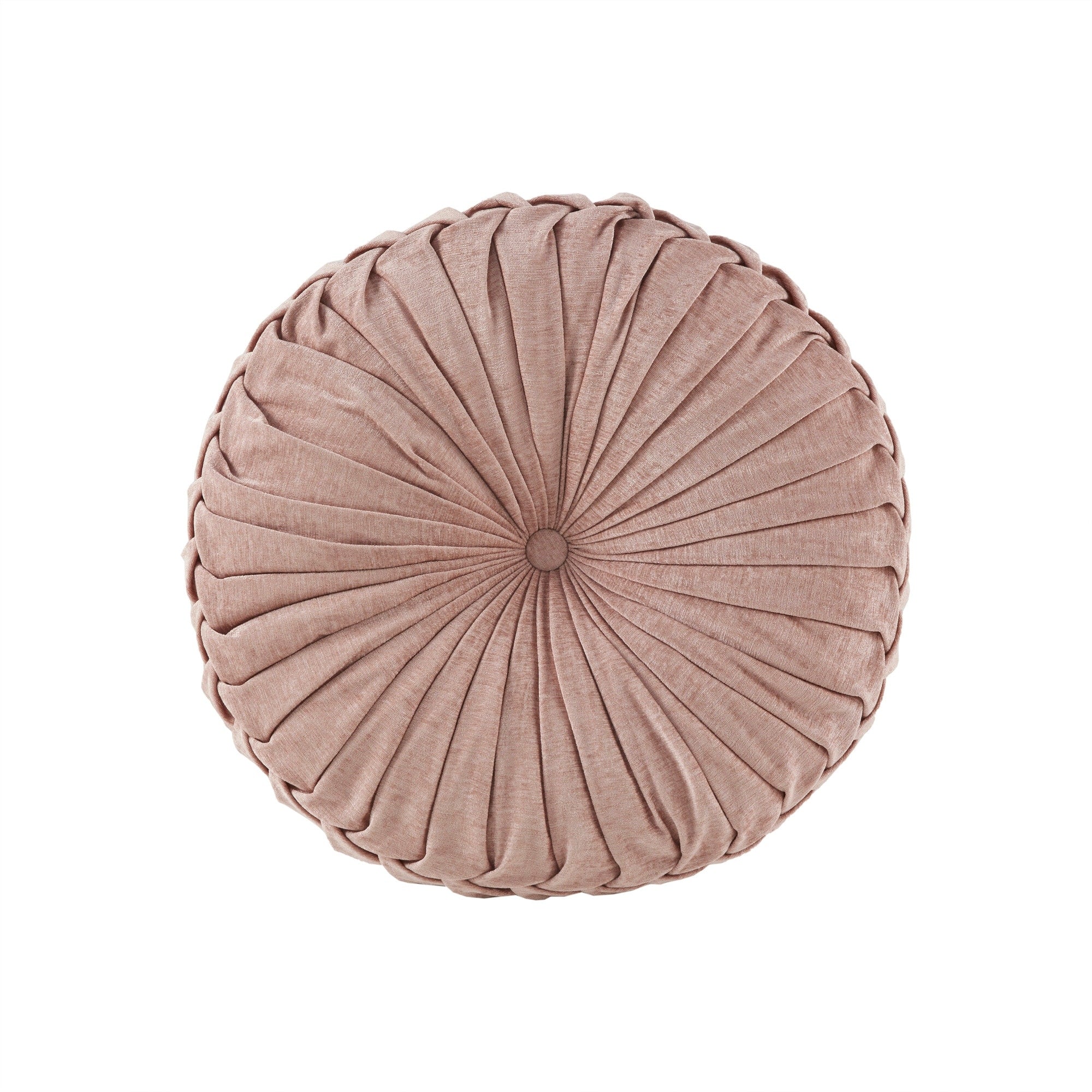 Lara Poly Chenille Round Floor Pillow Cushion by Intelligent Design