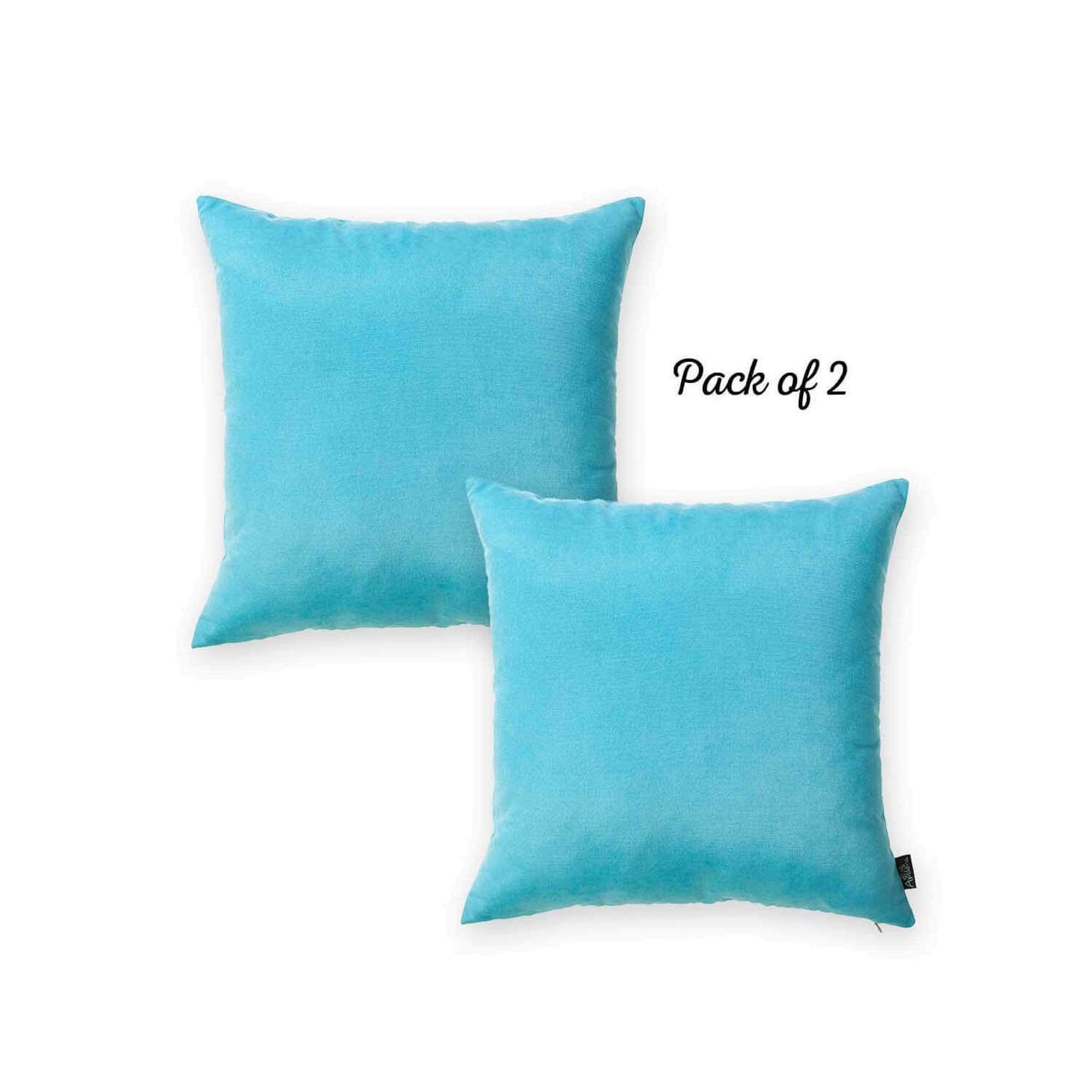 Honey Set of 2 Decorative Throw Pillow Cover Solid Color