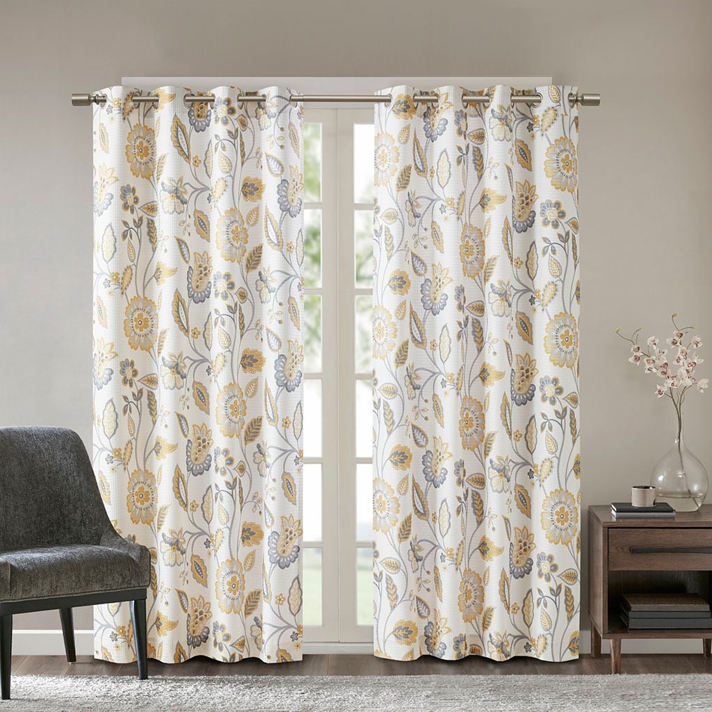 Jacquard Printed Room Darkening Curtain Panel(Only 1 Pc Panel