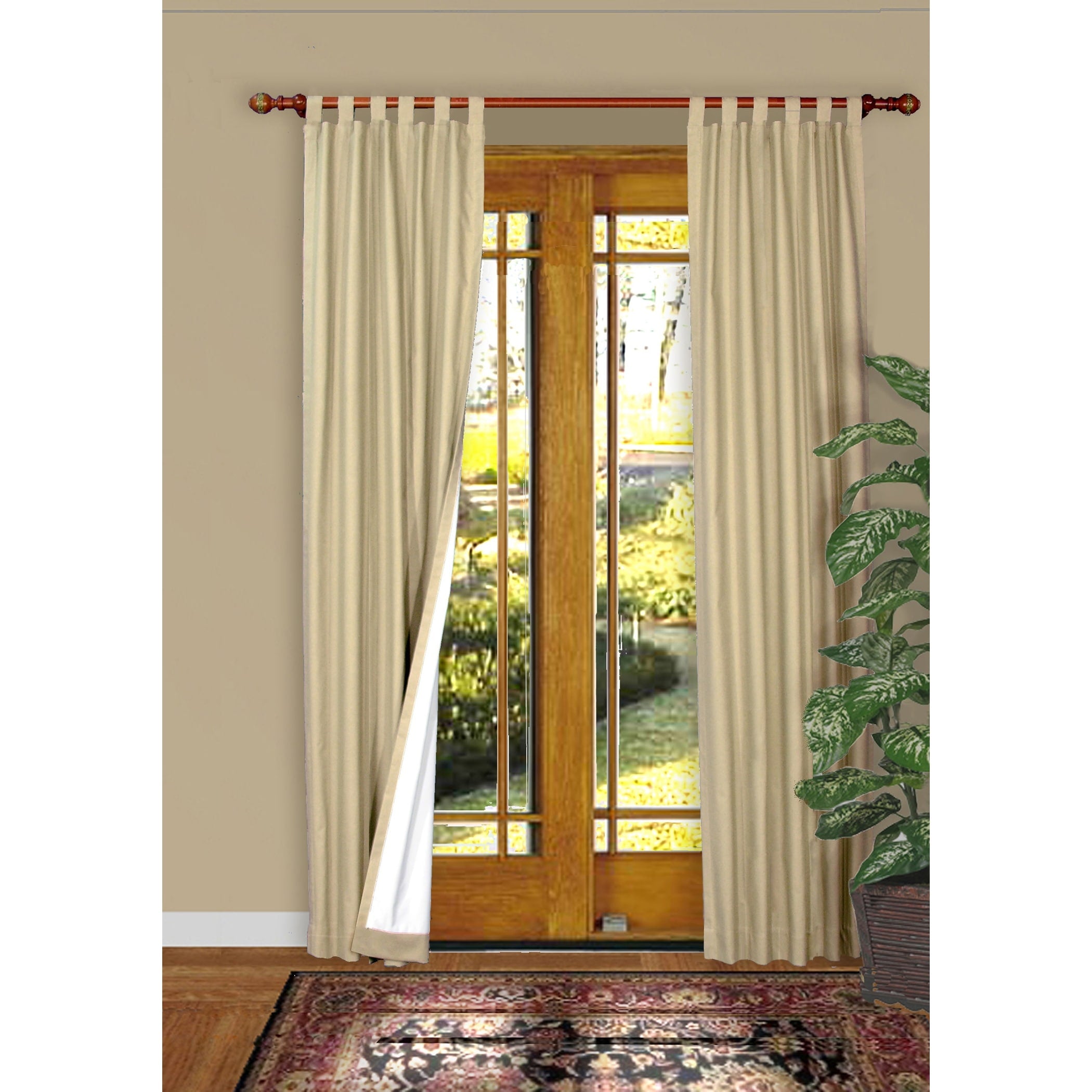 ThermaLogic Weathermate Insulated Cotton Tab Top Curtain Panel - Pair