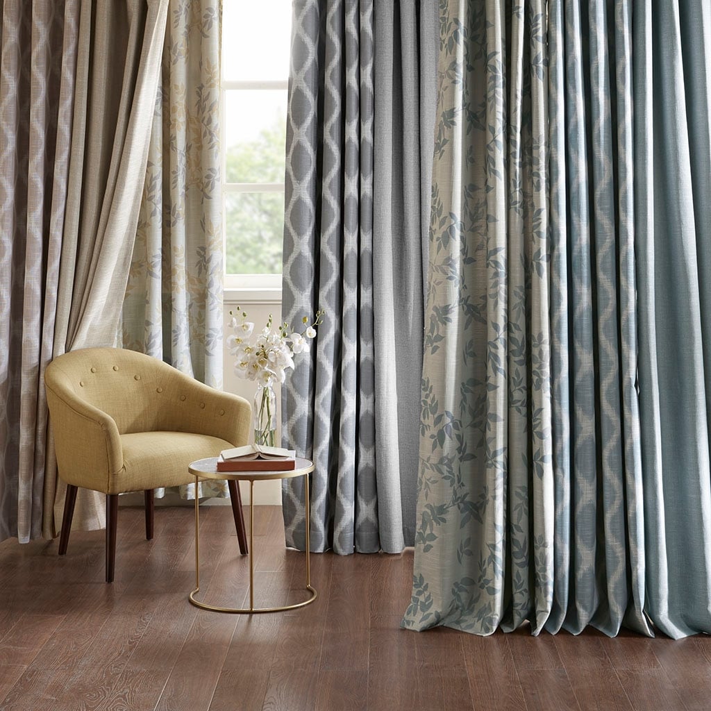 Jacquard Grommet Top Total Blackout Curtain Panel