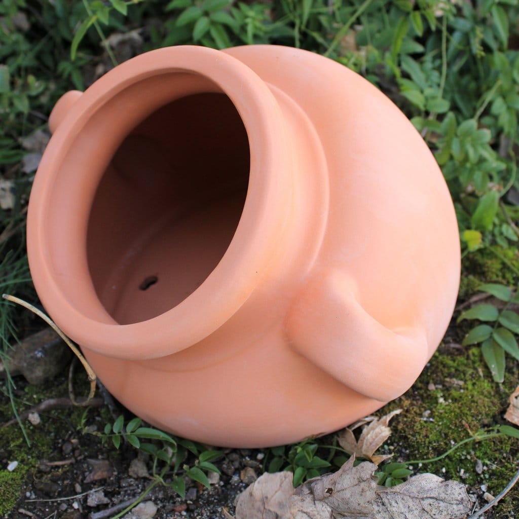 Natural Terracotta Fallen Pot or Hanging Pot with Loops Handles